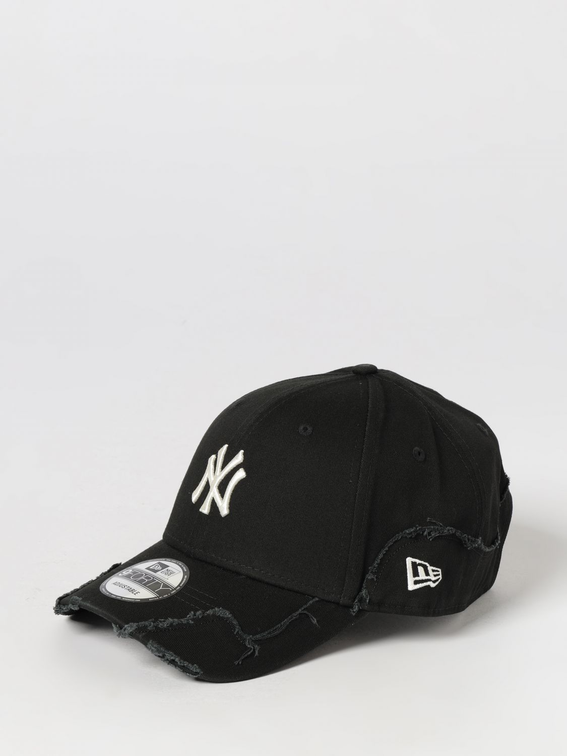 뉴에라 Cappello 9FORTY NY Yankees con effetto usurato e logo 코튼 모자 남성 블랙 26FW 60915981BLK