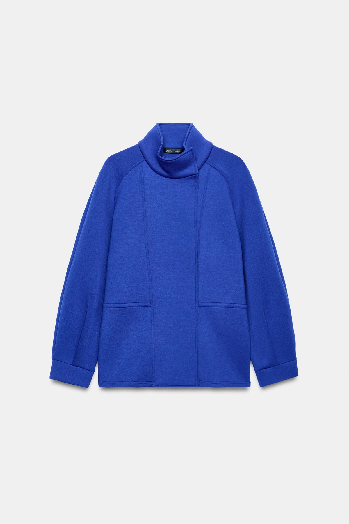 자라 하이넥 개더 테크니컬 자켓 4813/822/446 ELECTRIC BLUE