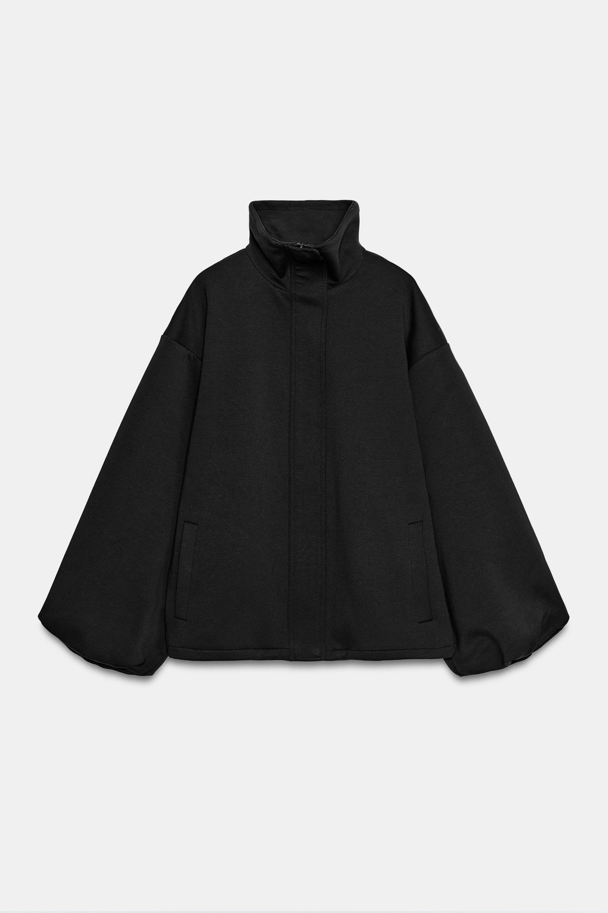 자라 테크니컬 하이넥 볼륨 봄버 자켓 4813/821/800 BLACK