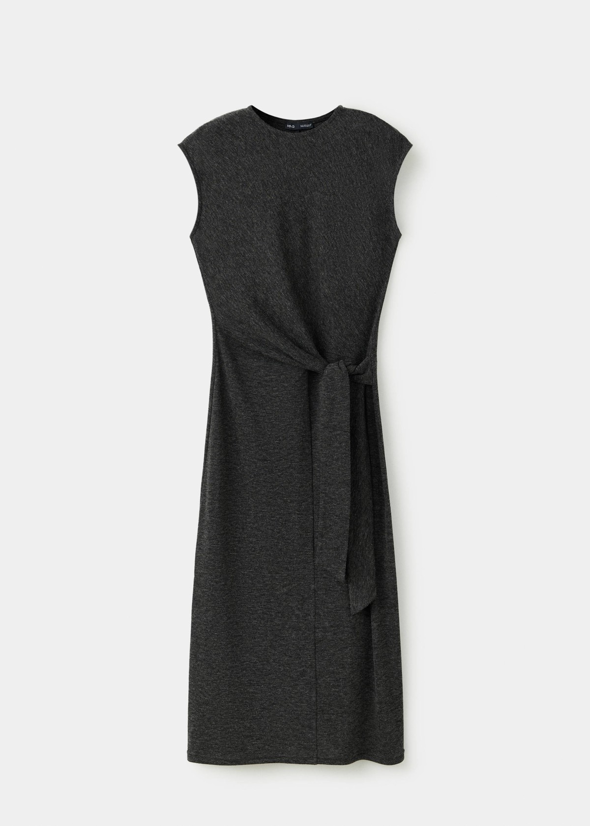 망고 매듭 니트 민소매 미디 원피스 37047778_95 GRIS ANTRACITA