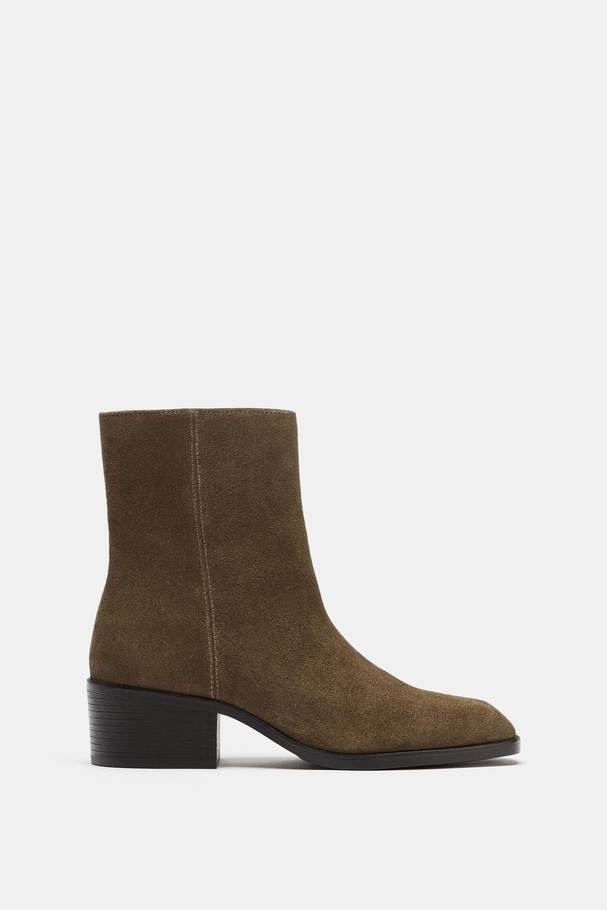 자라 스플릿 스웨이드 블록힐 앵클부츠 2154/810/131 TAUPE GREY