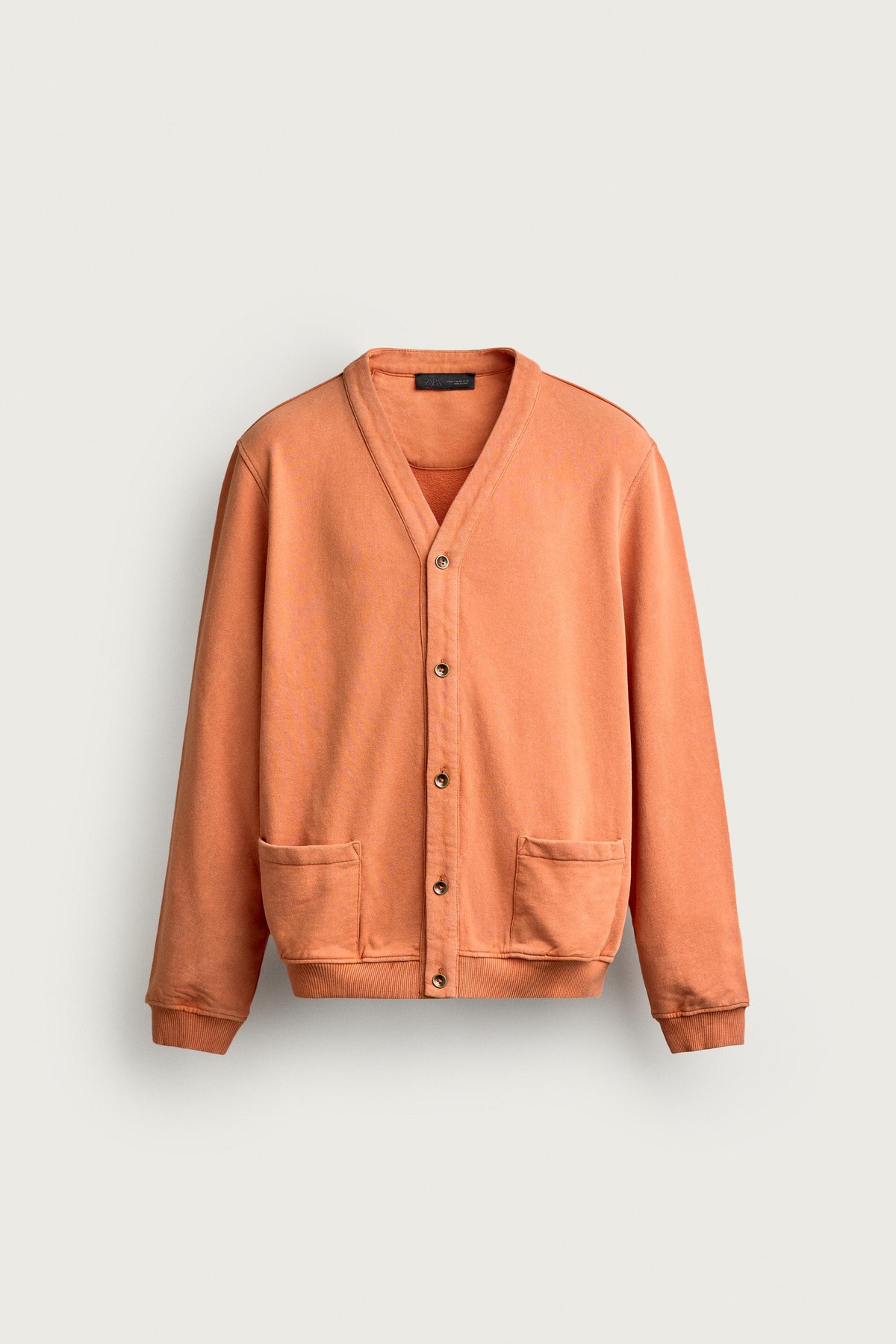 자라 워시드 릴렉스핏 코튼 가디건 1165/322/615 ORANGE