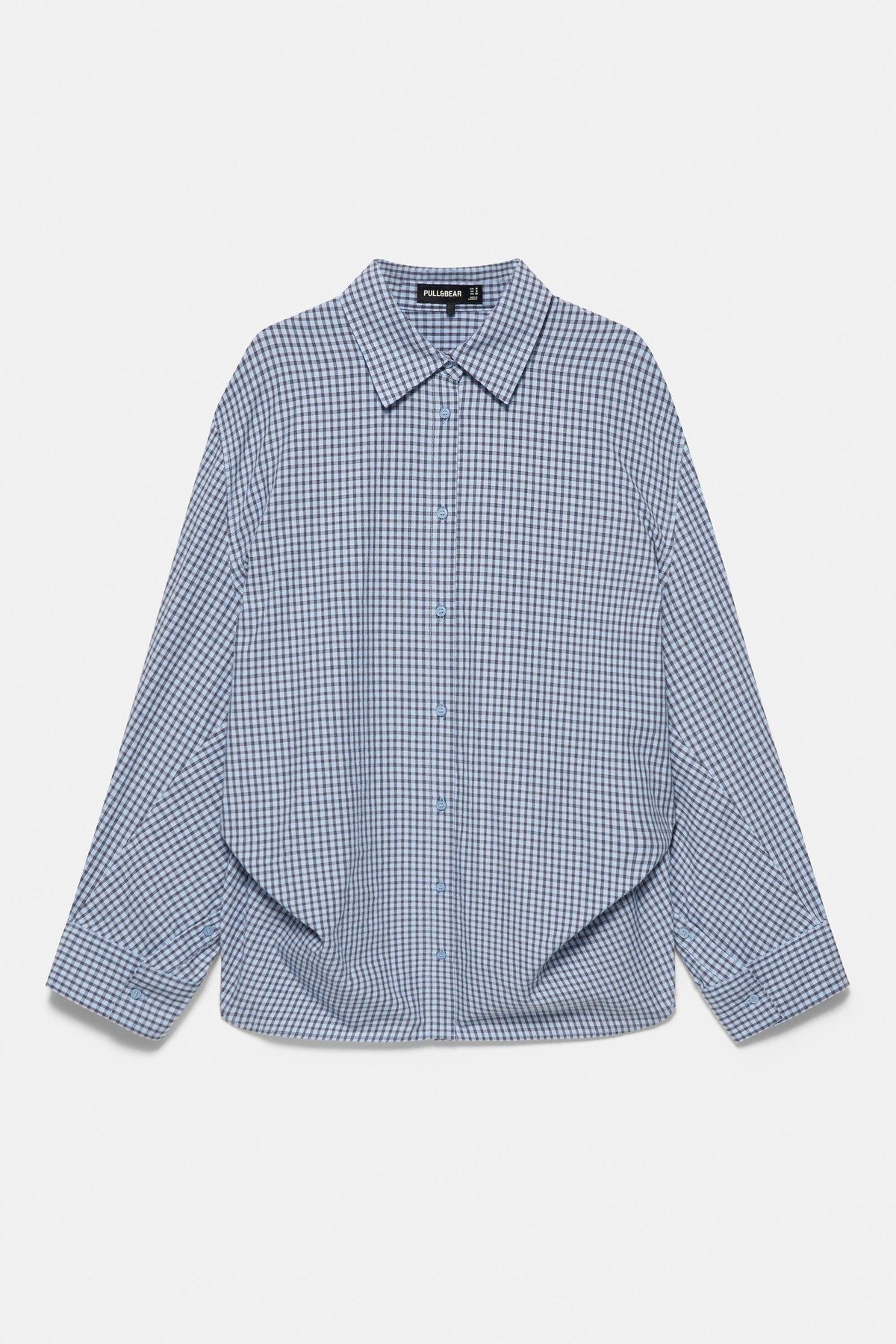 풀앤베어 오버사이즈 체크 긴팔 셔츠 7460/327 BLUE SHADES