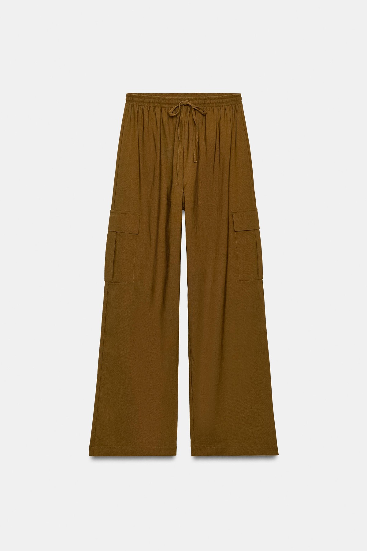 자라 스트레이트 카고 와이드 팬츠 5580/456/505 KHAKI