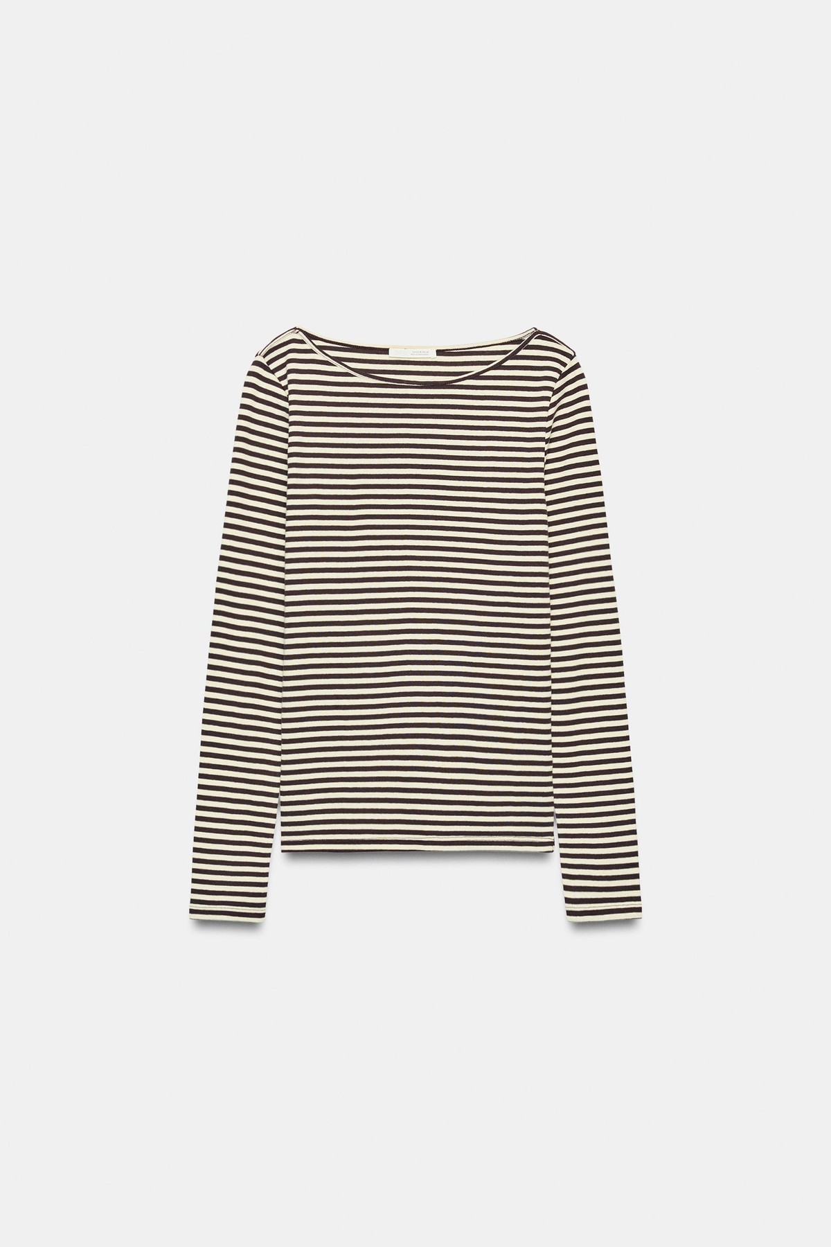 자라 스트라이프 보트넥 긴팔 티셔츠 4424/640/104 STRIPED