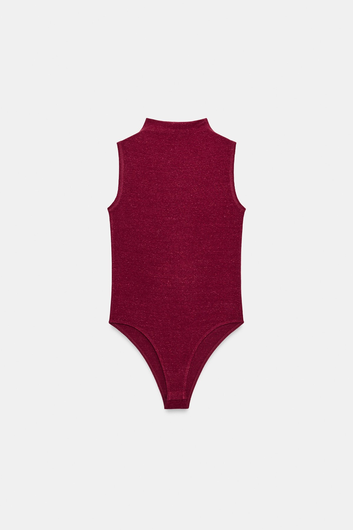 자라 터틀넥 린넨 민소매 바디수트 3641/823/605 BURGUNDY