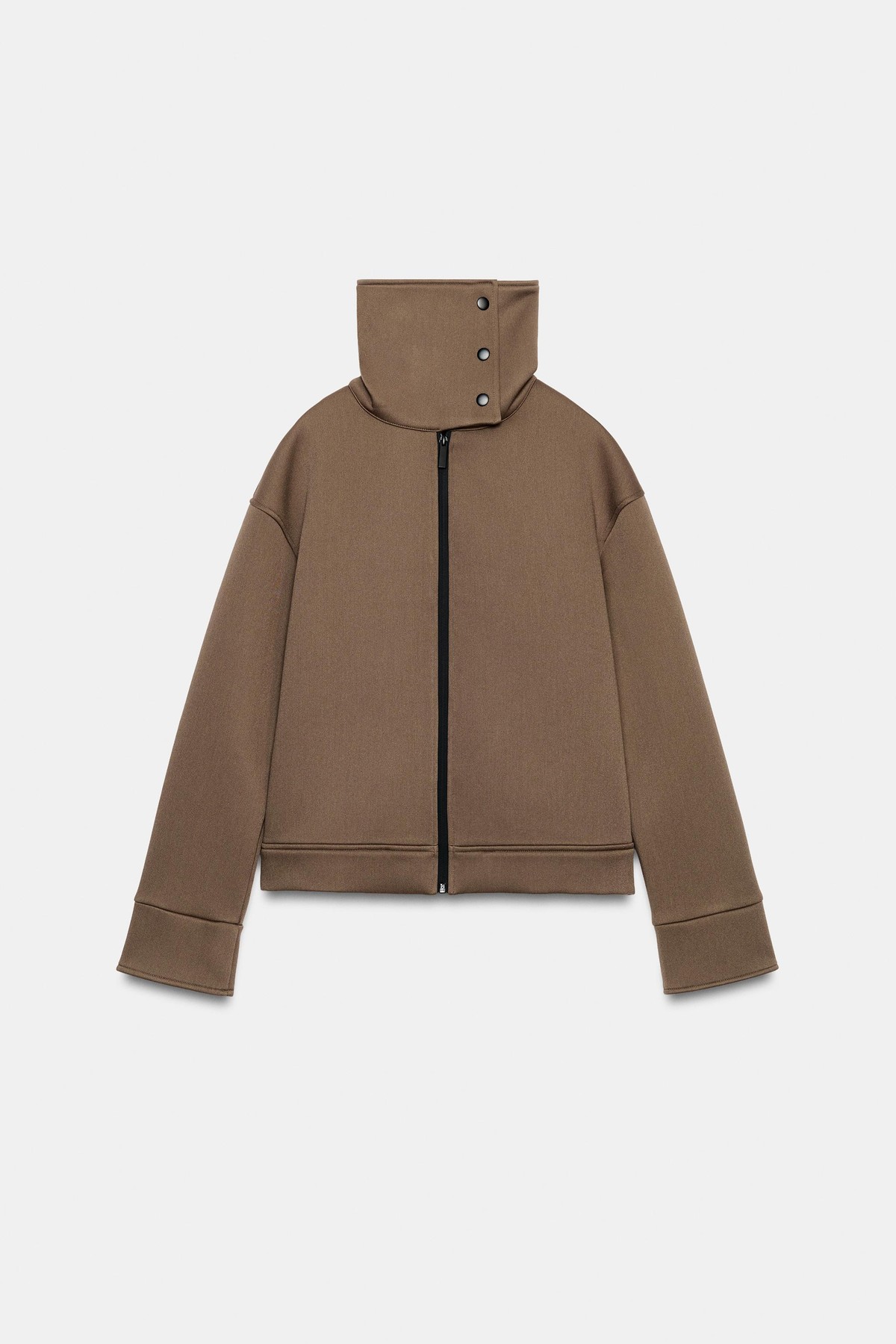 자라 하이칼라 배색 집업 자켓 4813/820/731 DARK BEIGE