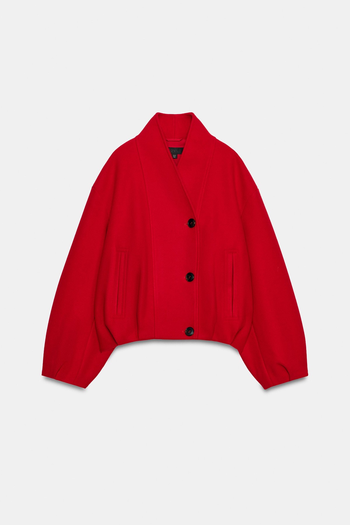 자라 하이칼라 소프트 크롭 자켓 3046/391/600 RED