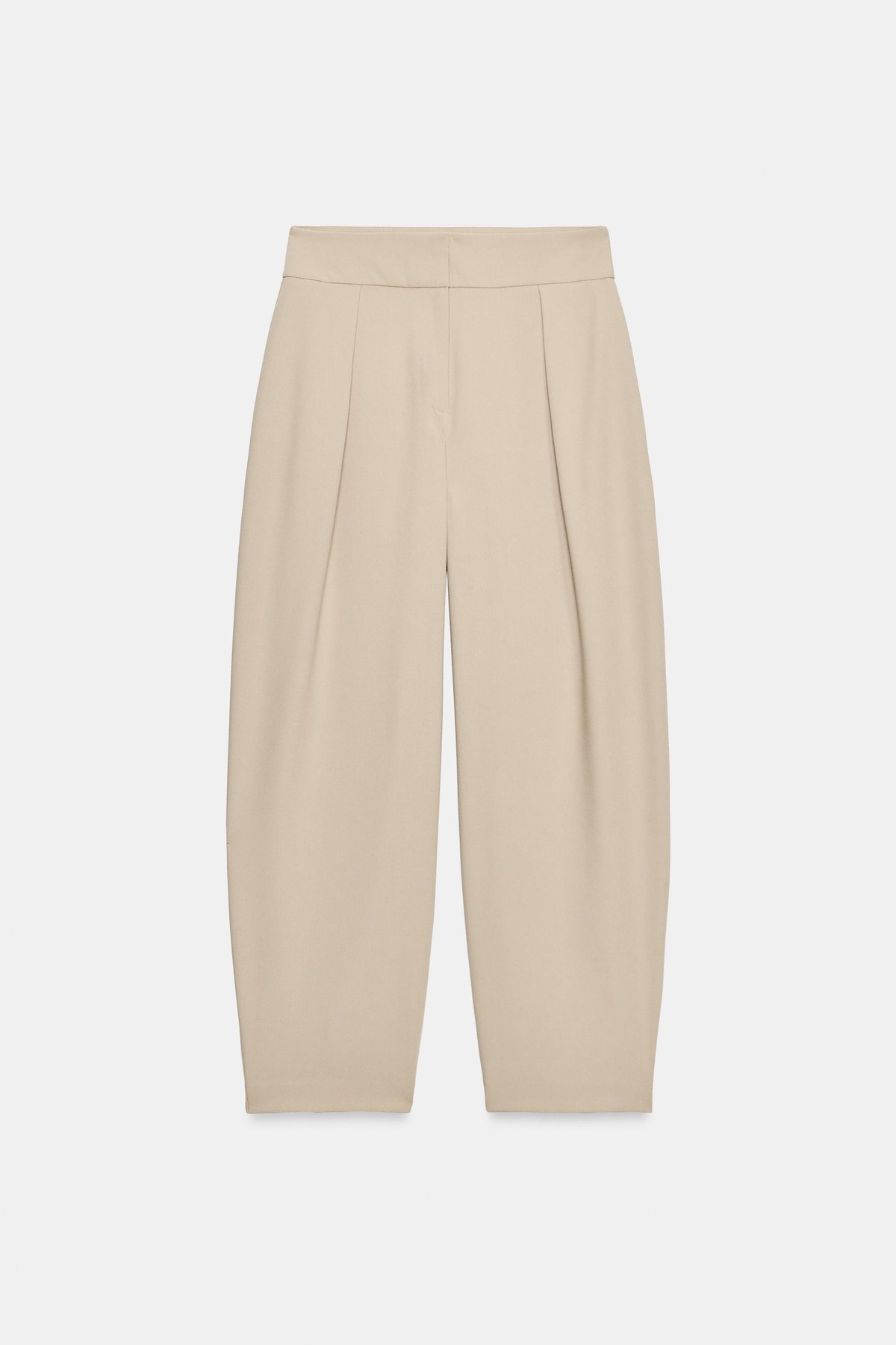 자라 하이라이즈 플리츠 캐럿핏 팬츠 2753/226/743 LIGHT CAMEL