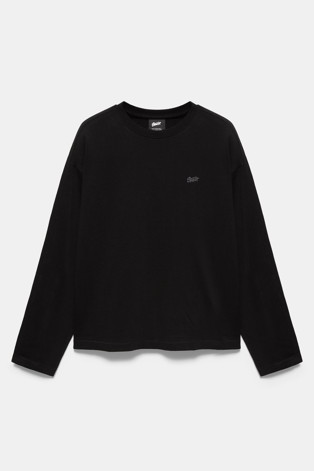 풀앤베어 그래픽 라운드넥 긴팔 티셔츠 7232/511 BLACK