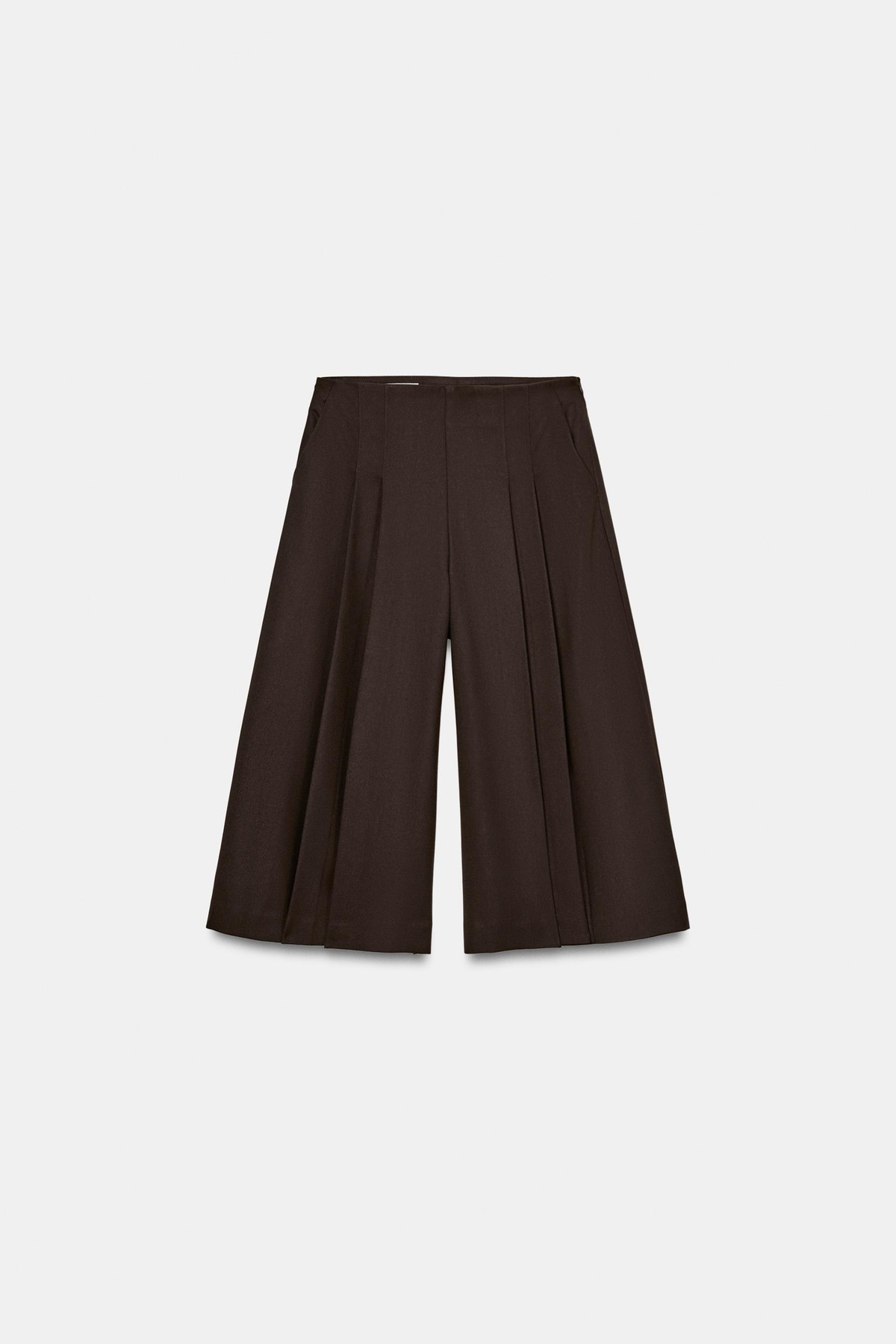 자라 플리츠 롱 버뮤다 팬츠 2753/025/700 BROWN