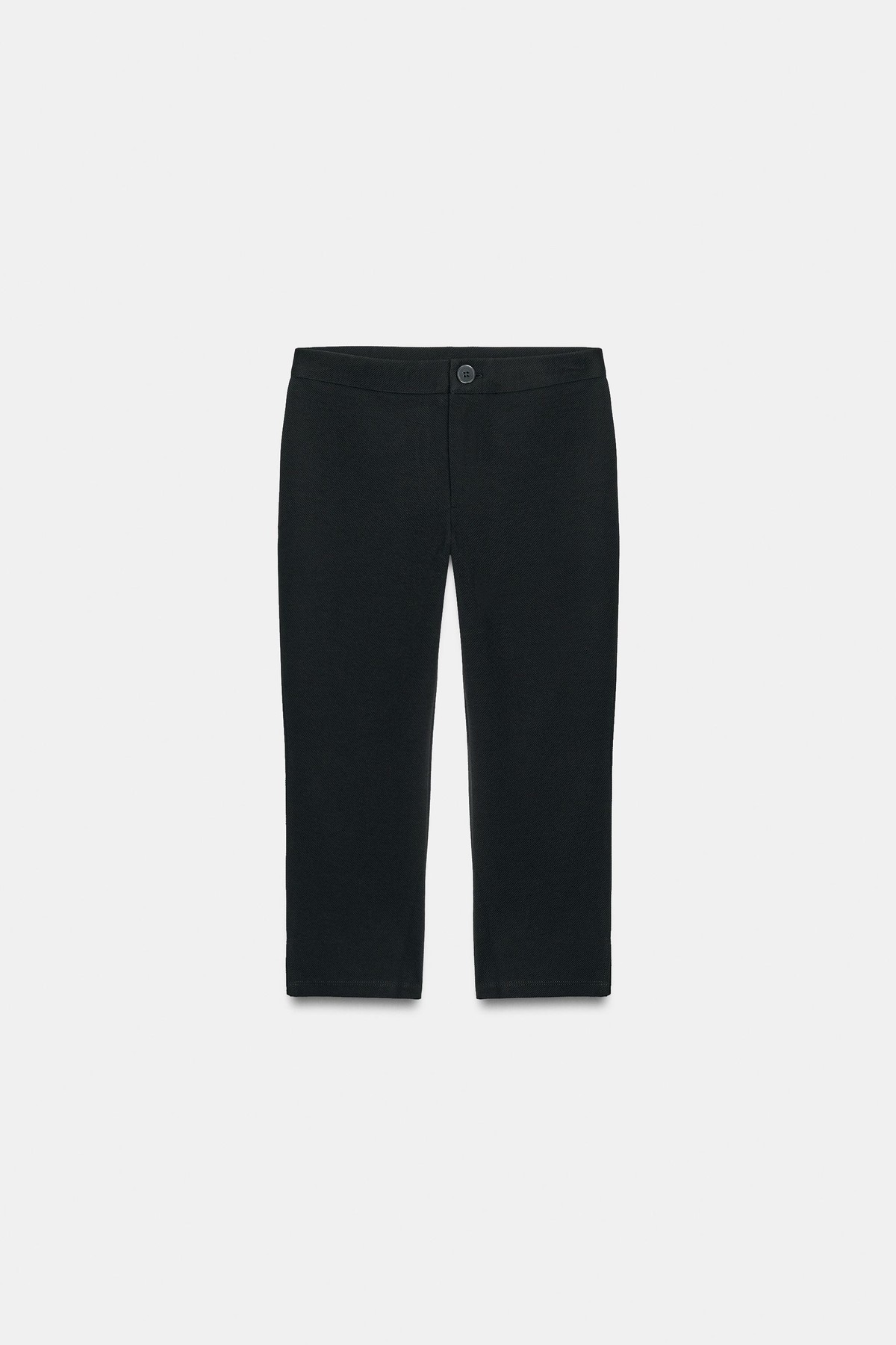 자라 미드라이즈 카프리 크롭 팬츠 3644/687/800 BLACK