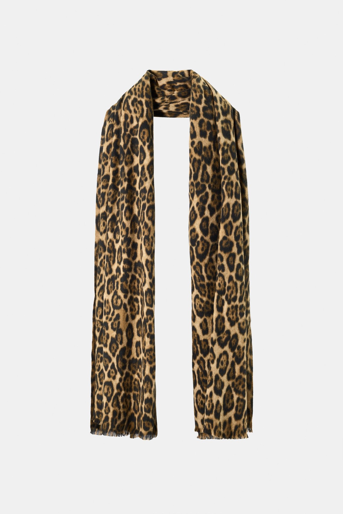 자라 애니멀 프린트 프린지 스카프 9967/209/051 LEOPARD
