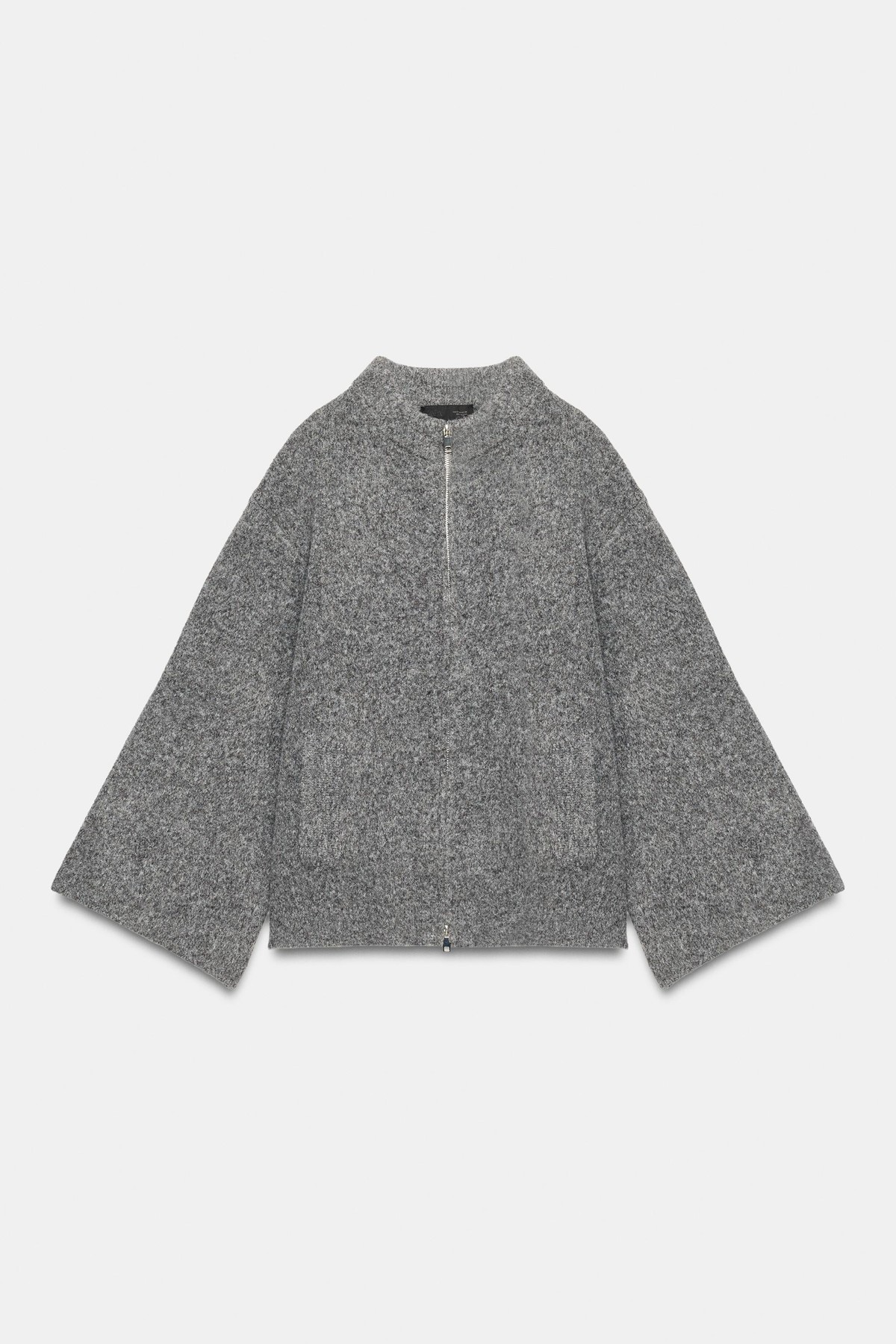 자라 와이드 소매 집업 가디건 4192/108/802 GREY