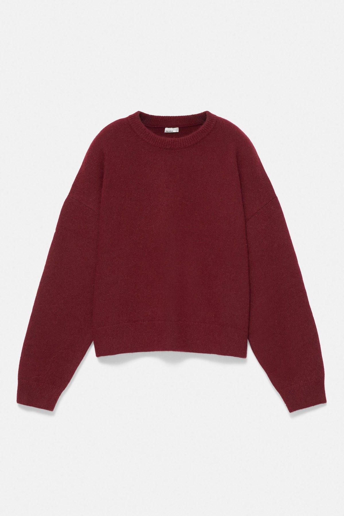 풀앤베어 박시핏 라운드넥 니트 스웨터 7540/331 BURGUNDY
