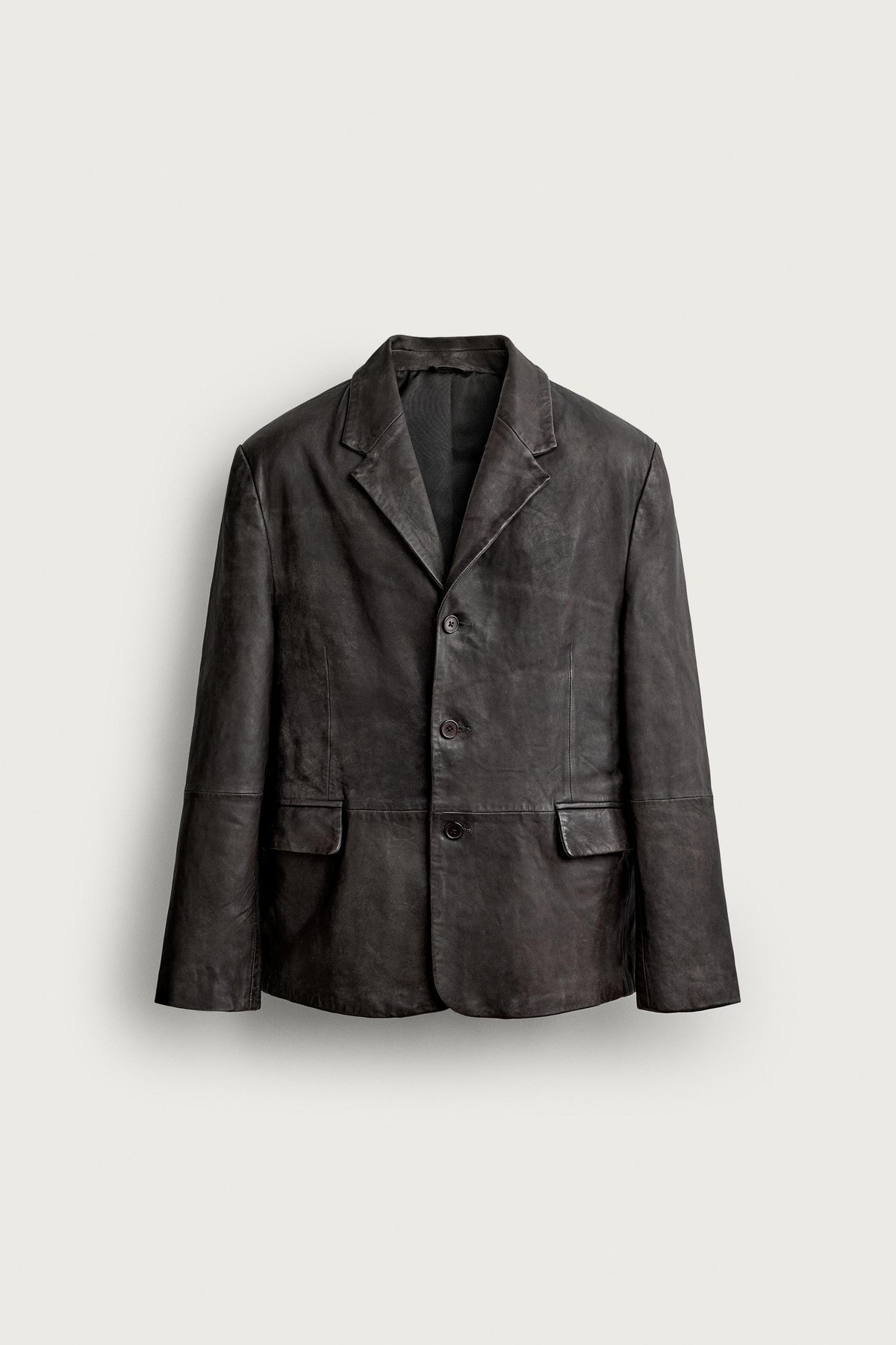 자라 레귤러핏 나파 레더 블레이저 5388/500/803 GREY MARL