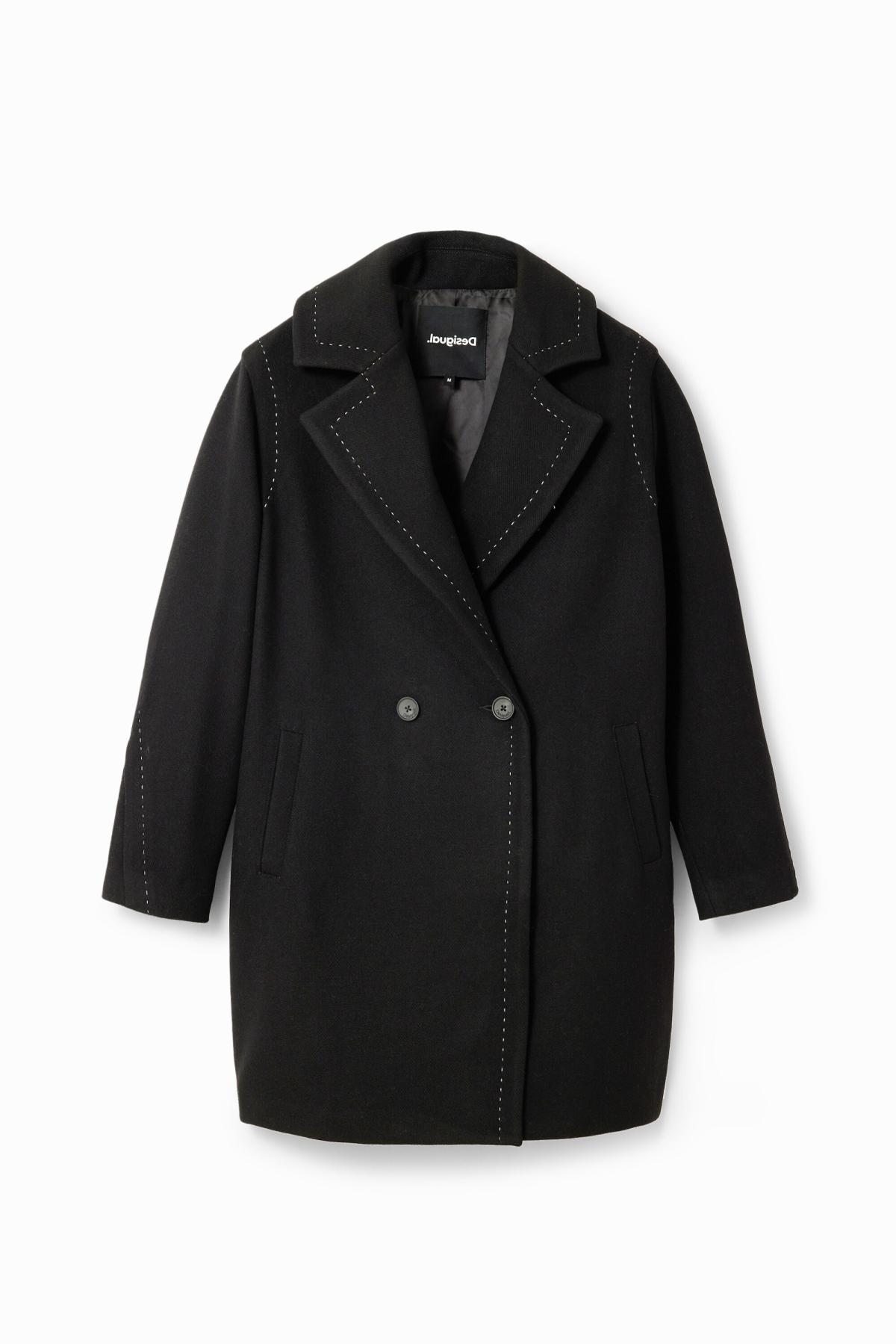 데시구알 스티치 울 블렌드 더블 코트 23WWEWAU2000 ONE COLOR