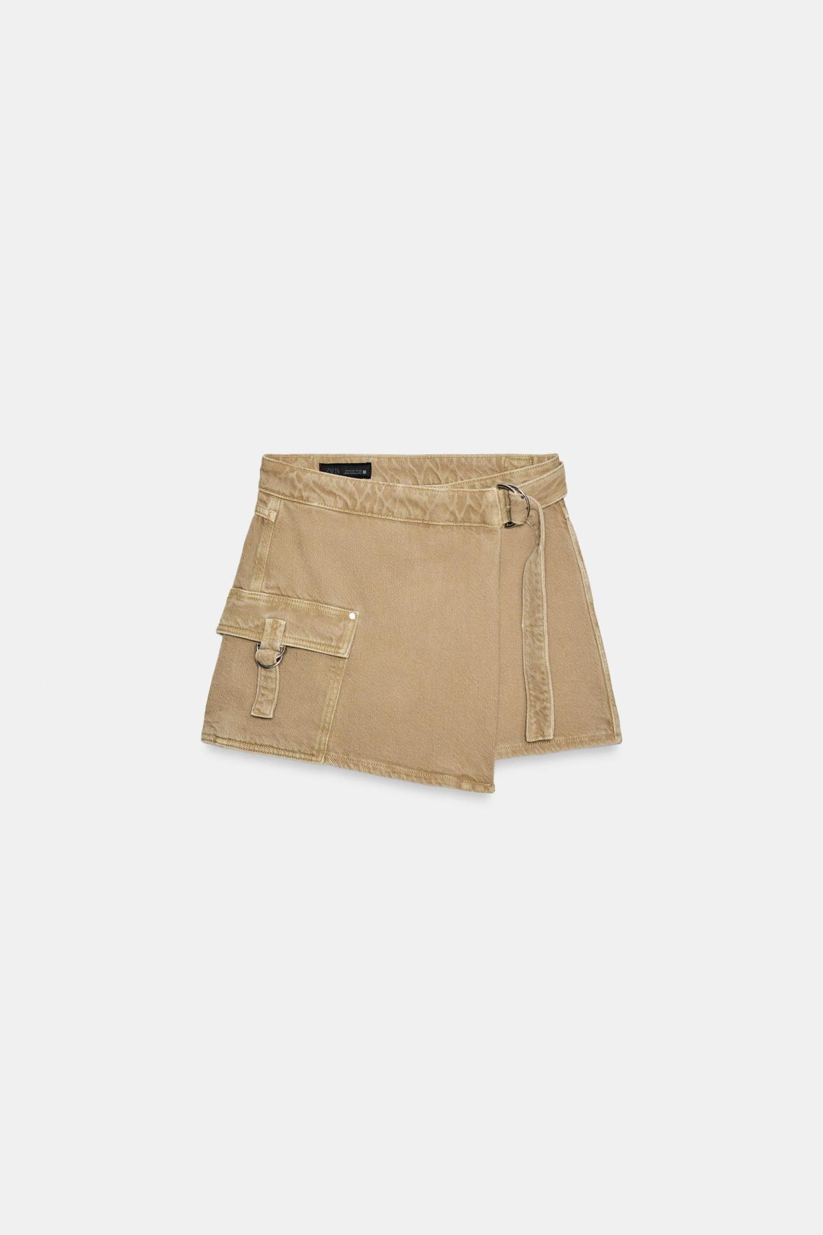 자라 카고 랩 미니 스커트 팬츠 8228/040/711 SAND