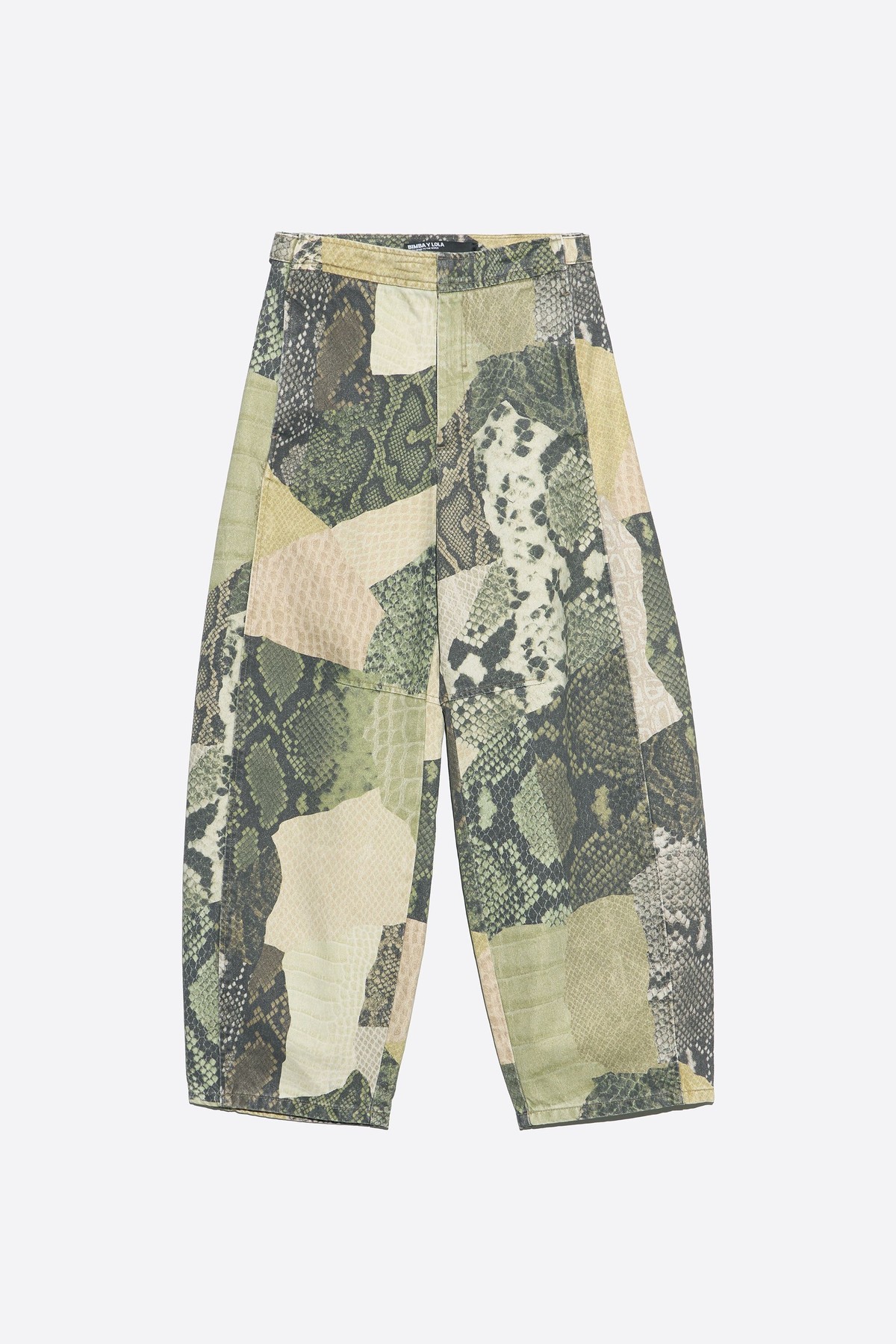빔바이롤라 패치워크 배럴핏 데님 팬츠 262BR6117.11230 SNAKE PATCHWORK GREEN