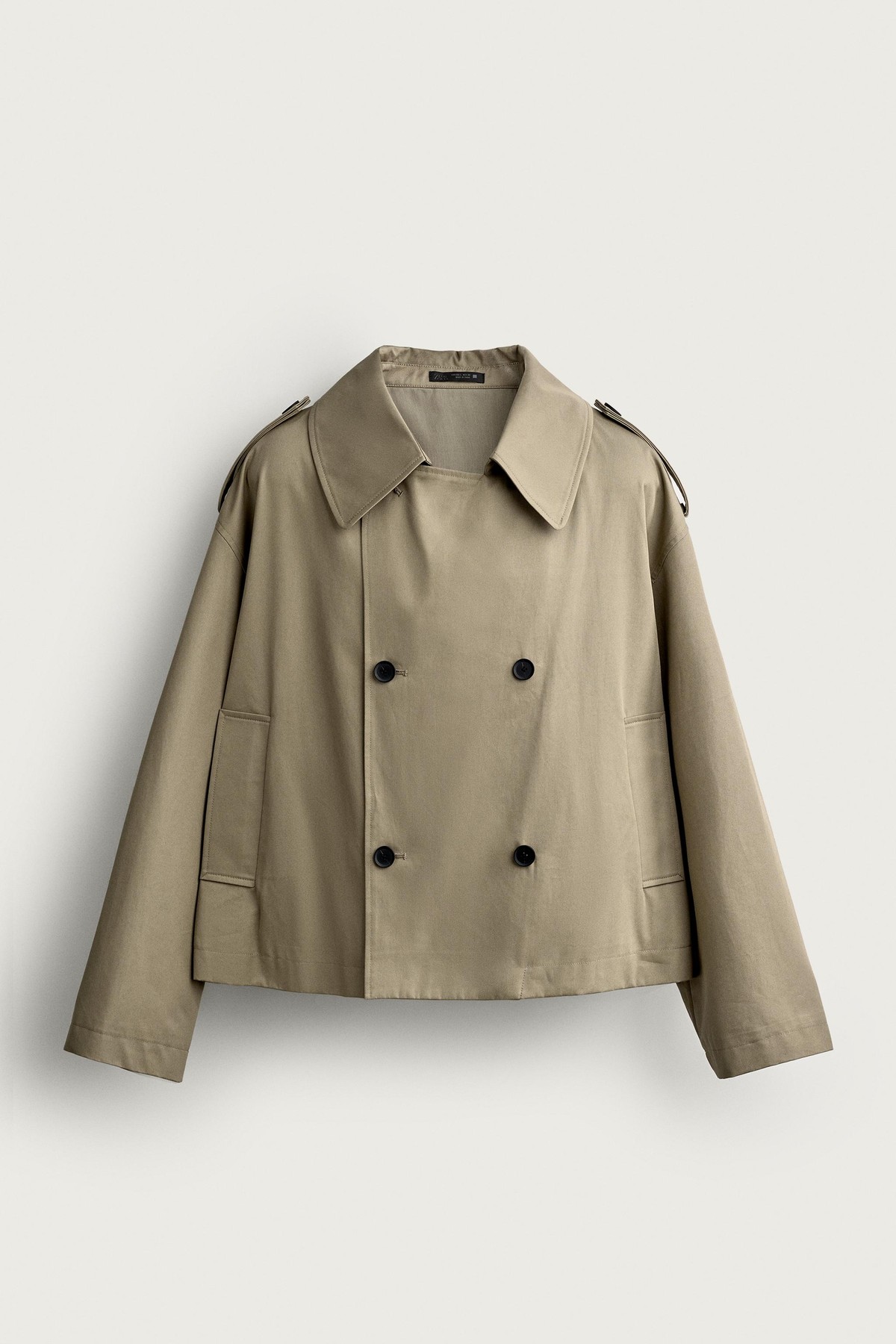 자라 테크니컬 숏 트렌치 코트 8281/684/751 DARK CAMEL