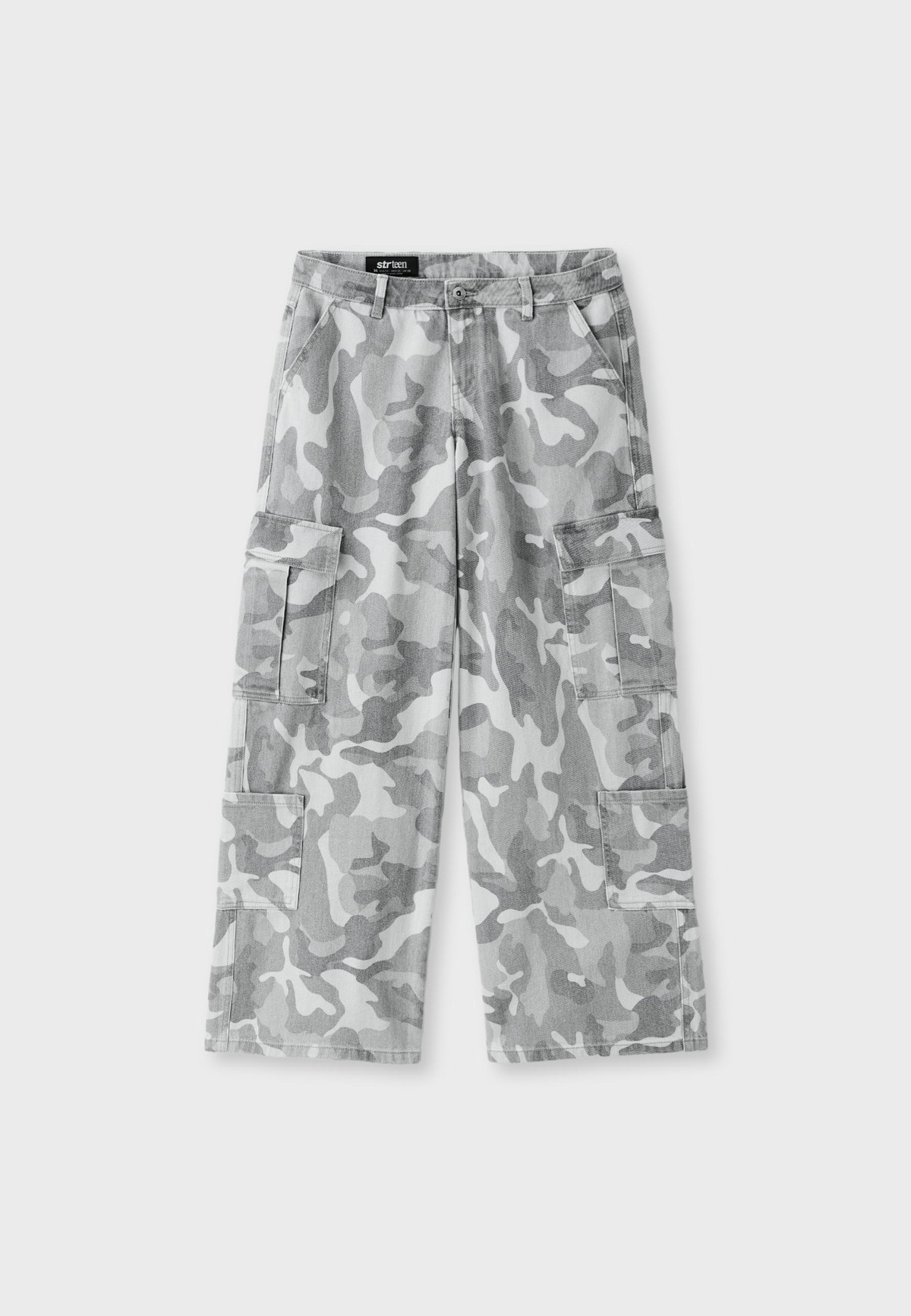 스트라디바리우스 카모 프린트 스트레이트 카고 팬츠 8293/870/200 GREY