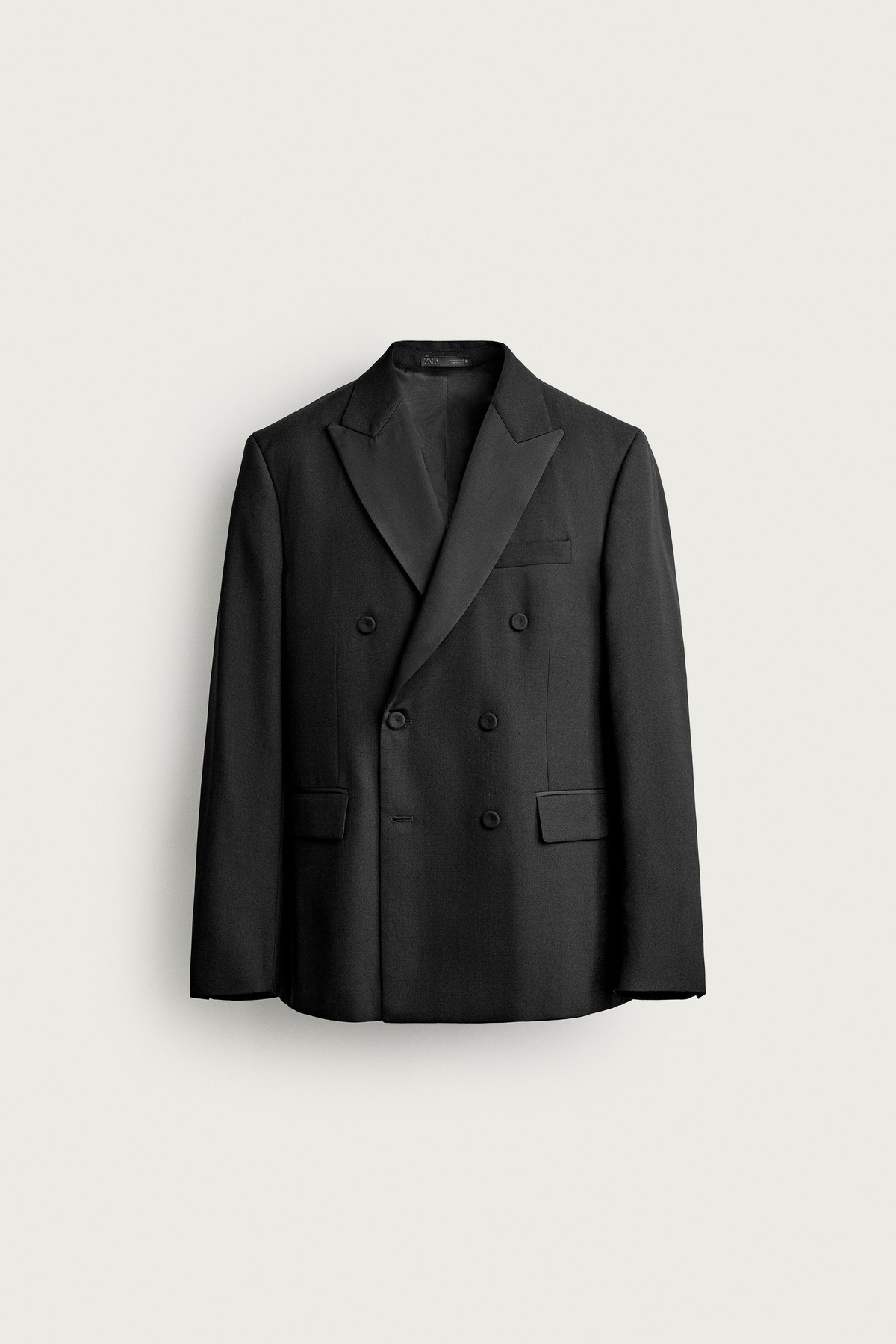 자라 턱시도 스타일 울 혼방 블레이저 4414/978/800 BLACK