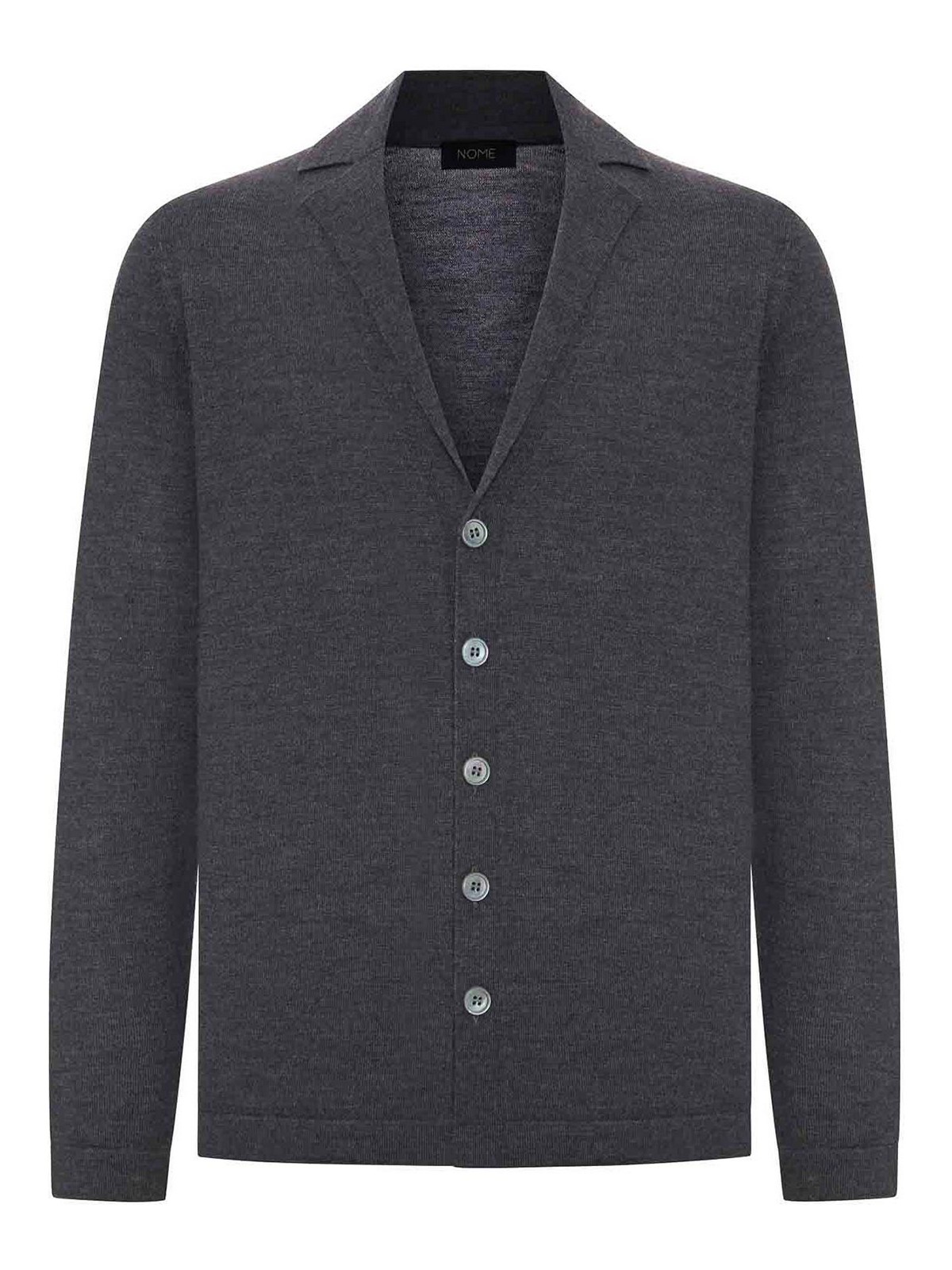 노메 Fine Knit Lapel Collar knitted 가디건 남성 그레이 26FW 5714014208098