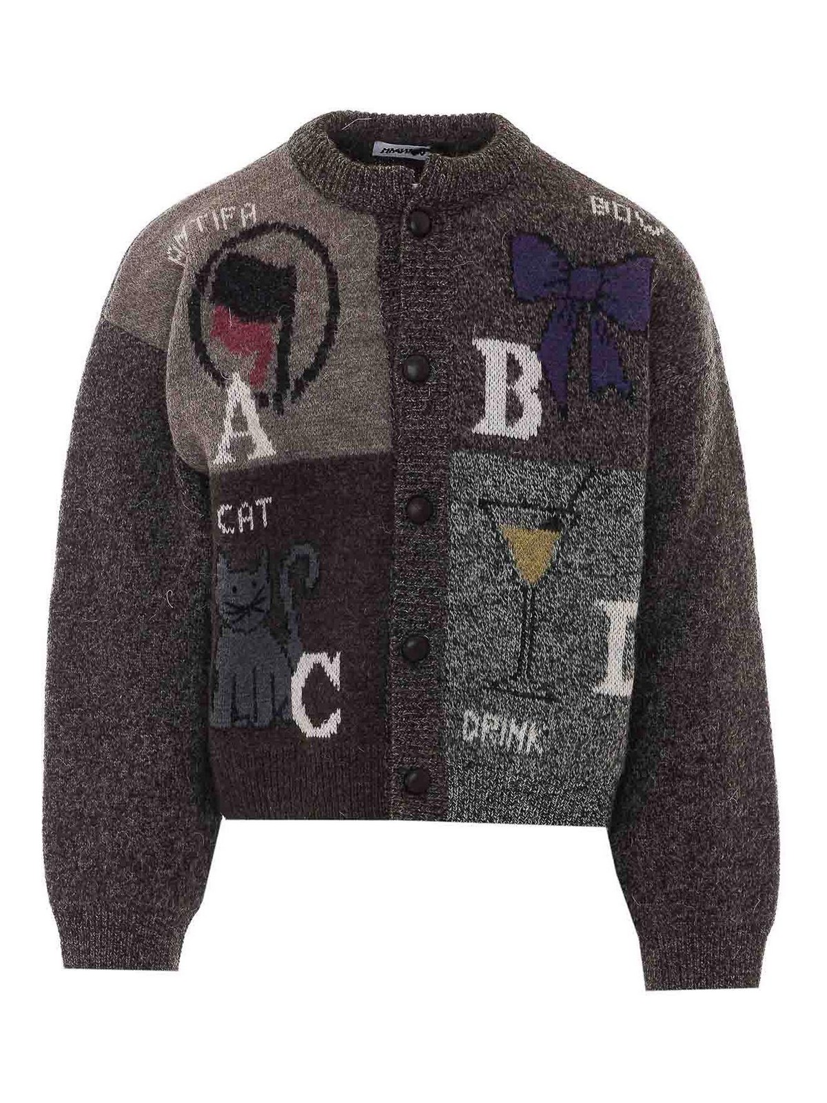 막리아노 Abcd knitted 가디건 남성 멀티 26FW W583291908596
