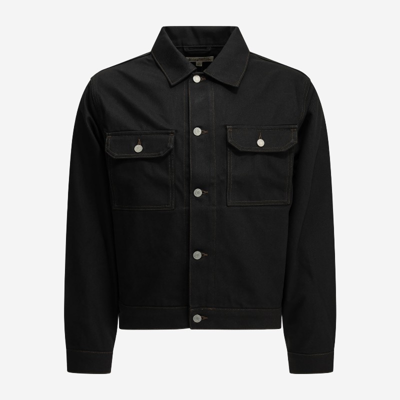스투시 데님 트러커 재킷 115980 1346 RAW BLACK CONTRAST STITCH