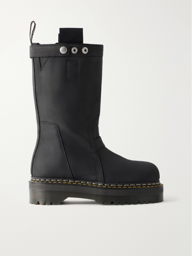 릭오웬스 Dr Martens 가죽 바이커 부츠 46376663163200431