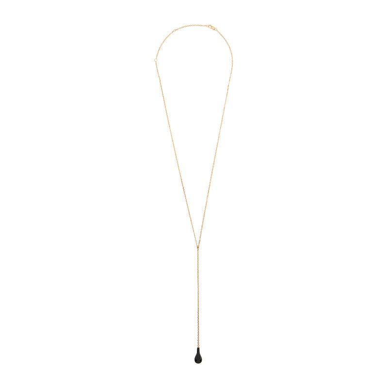 토템 오닉스 드롭 네크리스 253-WJQ0084-JA0010-177 BLACK/GOLD