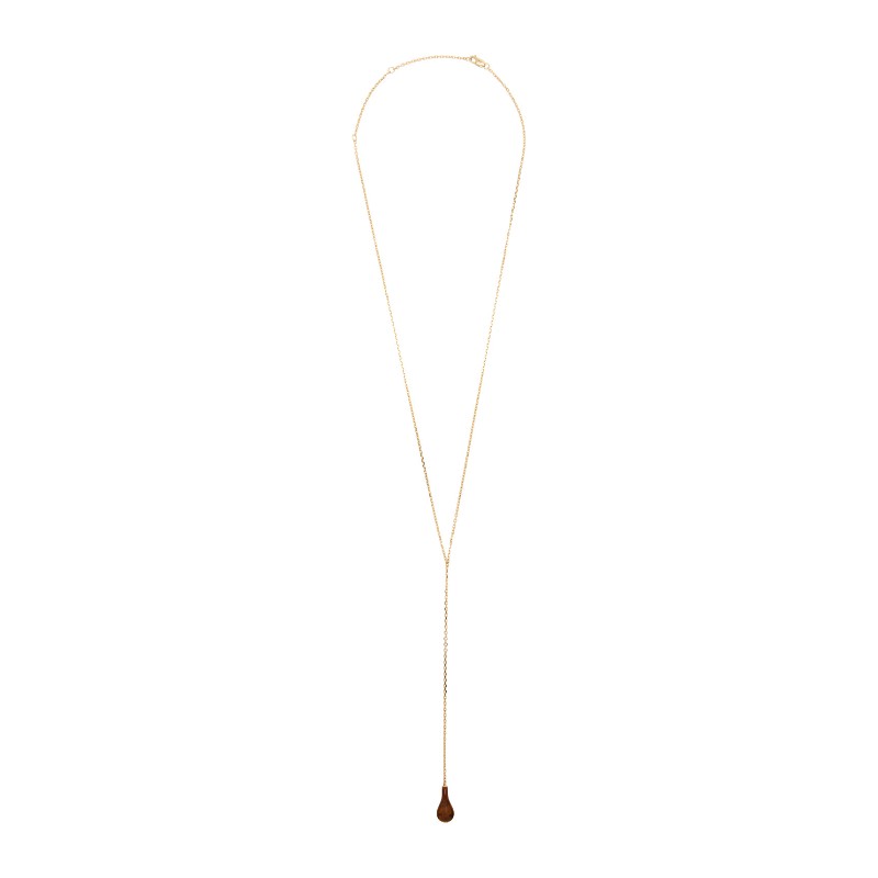 토템 타이거 아이 드롭 네크리스 264-WJQ0190-JA0039-490 TIGERS EYE/GOLD