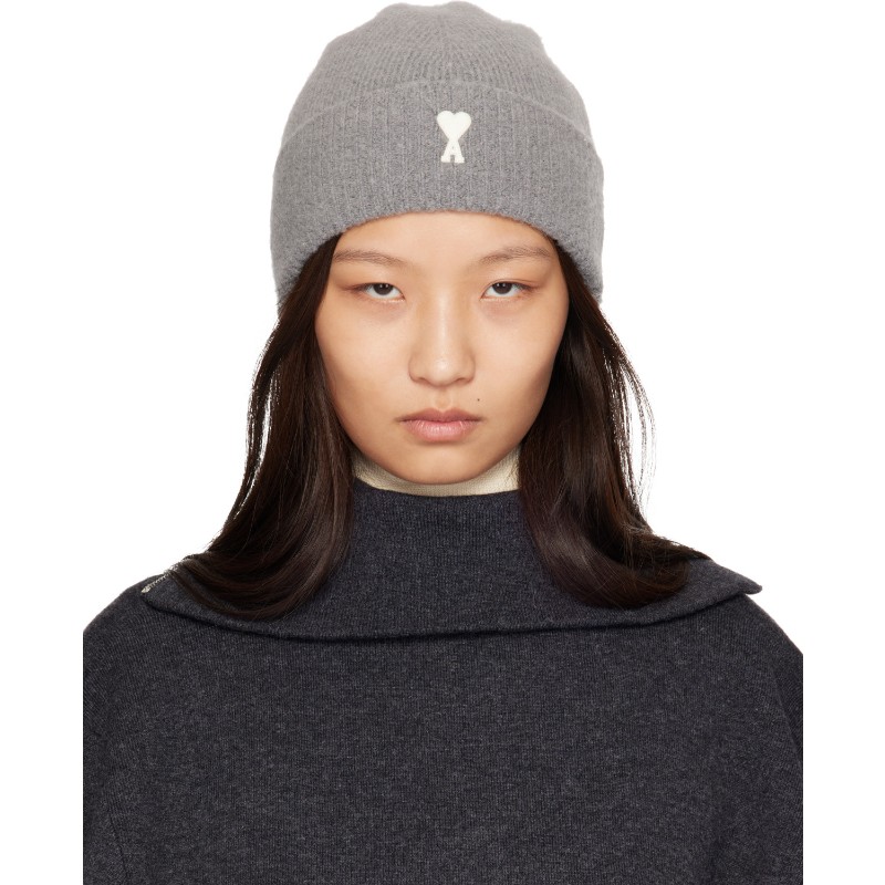 아미 그레이 알파카 아미 드 꾀흐 비니 UBO005.KN0135 A338GRIS CENDRE/ECRU