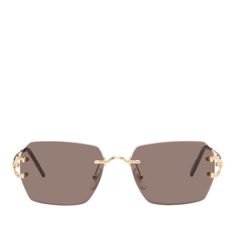 까르띠에 골드 클래식 씨 모티프 선글라스 CT0663S-001 GOLD-GOLD-GREY
