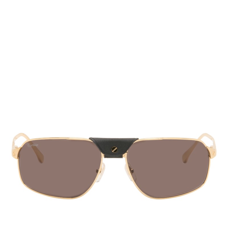 까르띠에 골드 산토스 드 까르띠에 선글라스 CT0651S-001 GOLD-GOLD-GREY