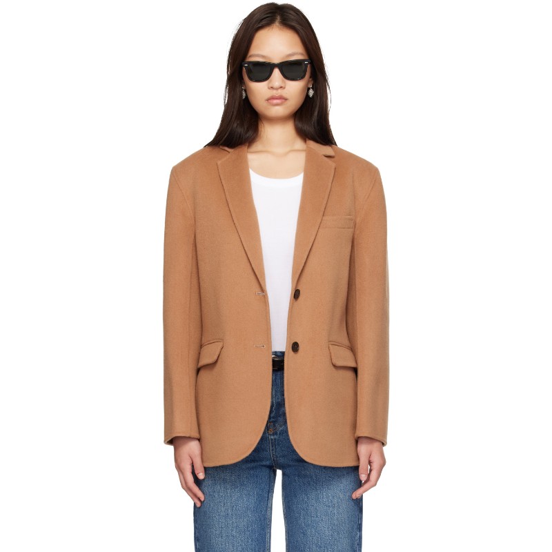 애니빙 탠 퀸 블레이저 A-01-7073-200 CAMEL CASHMERE BLEND