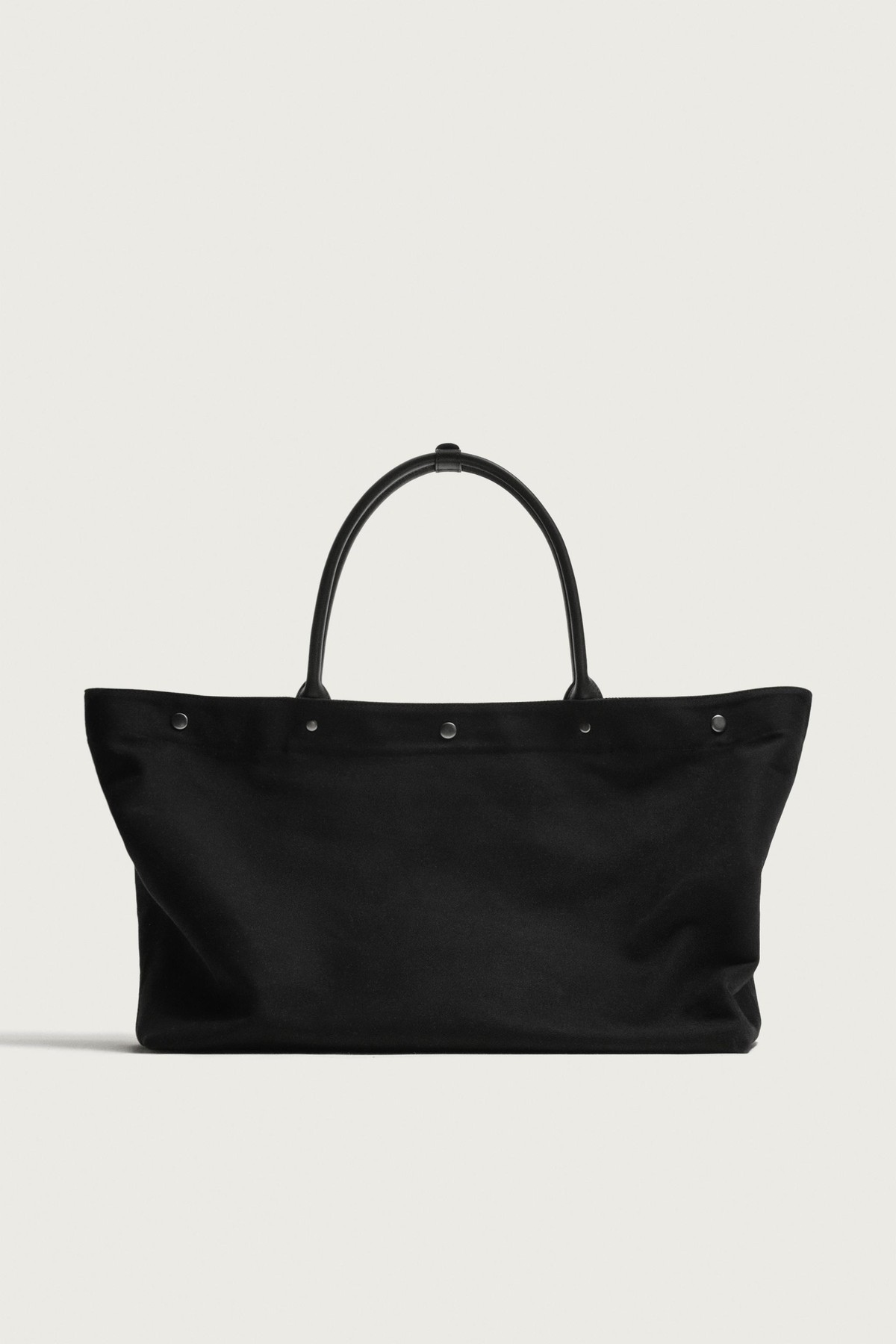 자라 아론 레빈 코튼 레더 핸들 토트백 3385/820/800 BLACK