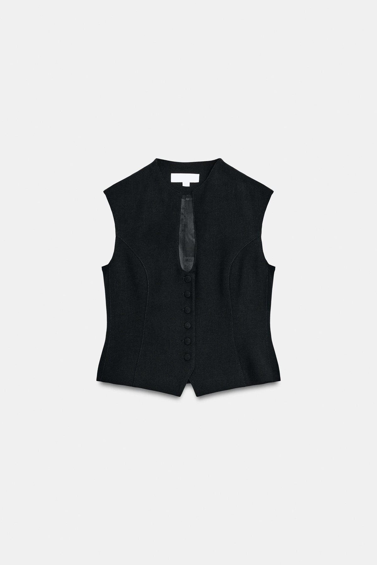자라 커버드 버튼 슬림핏 베스트 7755/510/800 BLACK