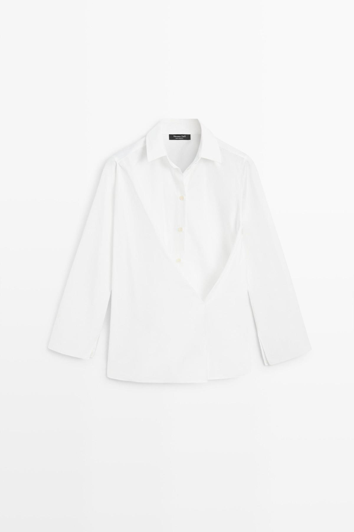 마시모두띠 코튼 포플린 랩 긴팔 셔츠 5189/589 WHITE