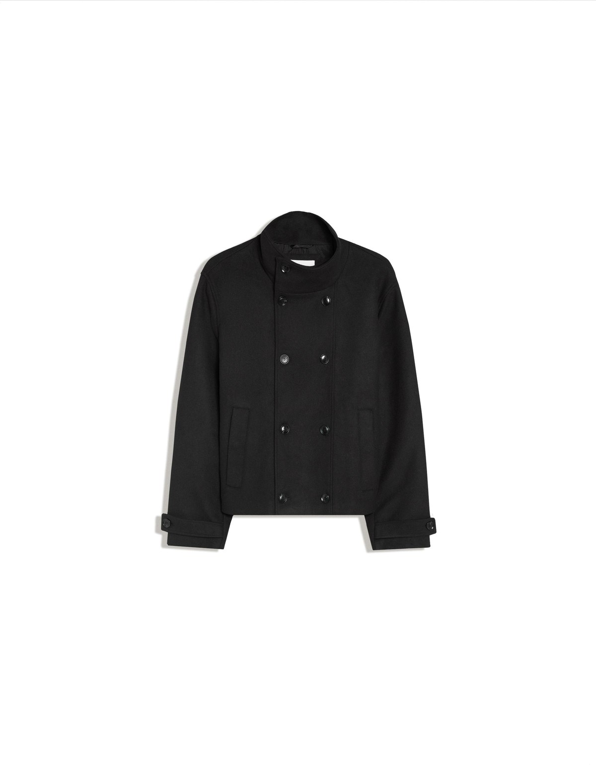 버쉬카 퍼넬넥 더블버튼 펠트 자켓 3133/758 BLACK