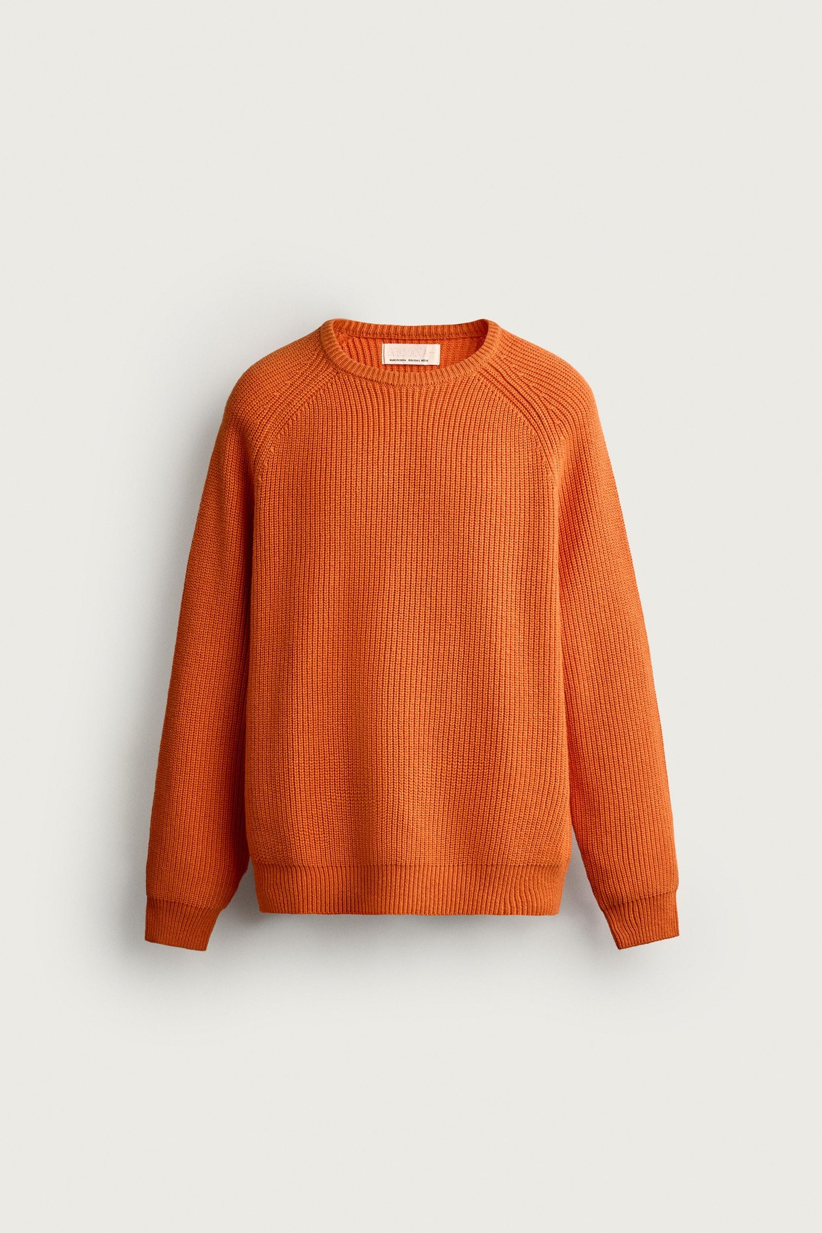 자라 레귤러핏 라운드넥 펄 니트 스웨터 9598/327/614 BURNT ORANGE