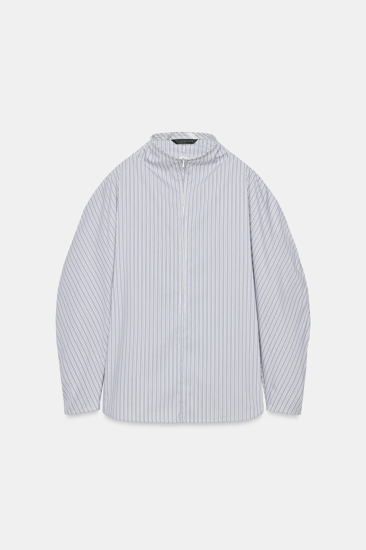 자라 스트라이프 볼륨 포플린 셔츠 7732/042/096 WHITE / GREY