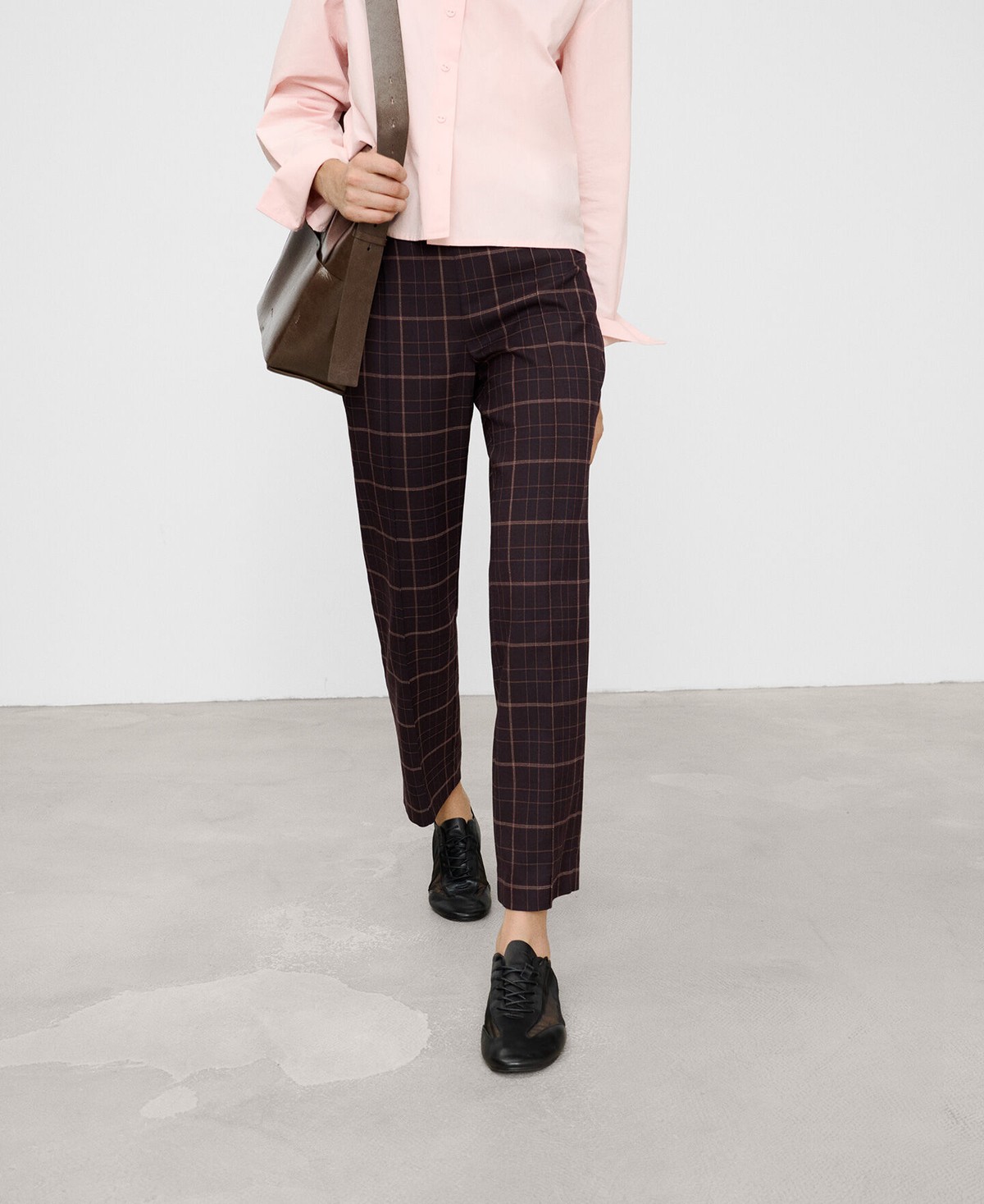 아돌포도밍게즈 타탄 체크 테일러드 슬랙스 268202642162 BROWN CHECK