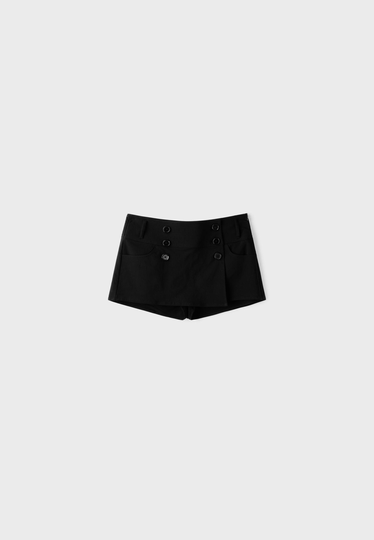 스트라디바리우스 버튼 디테일 미니 스커트 4679/175/001 BLACK