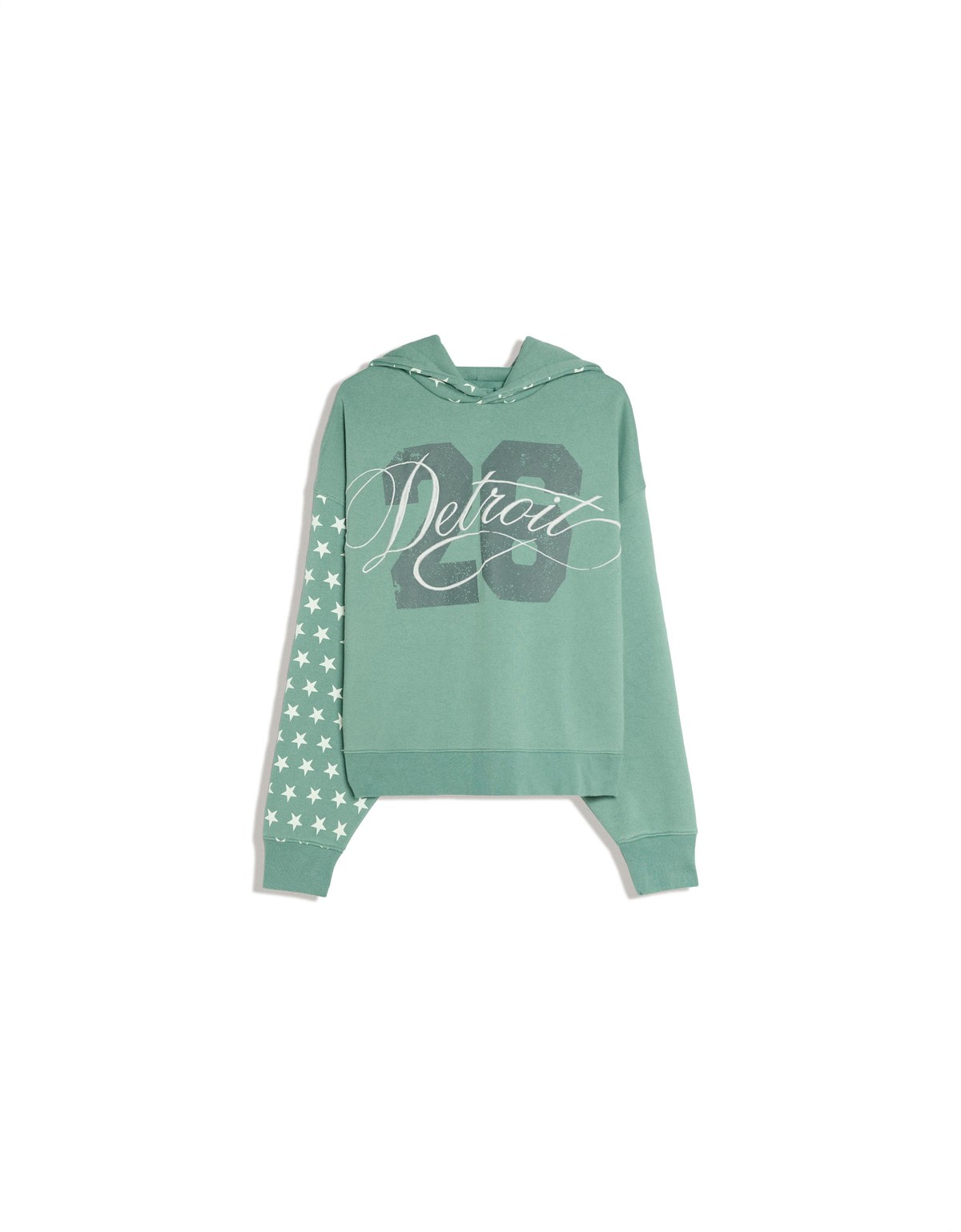 버쉬카 프린트 후드 스웨트셔츠 3806/732 TURQUOISE