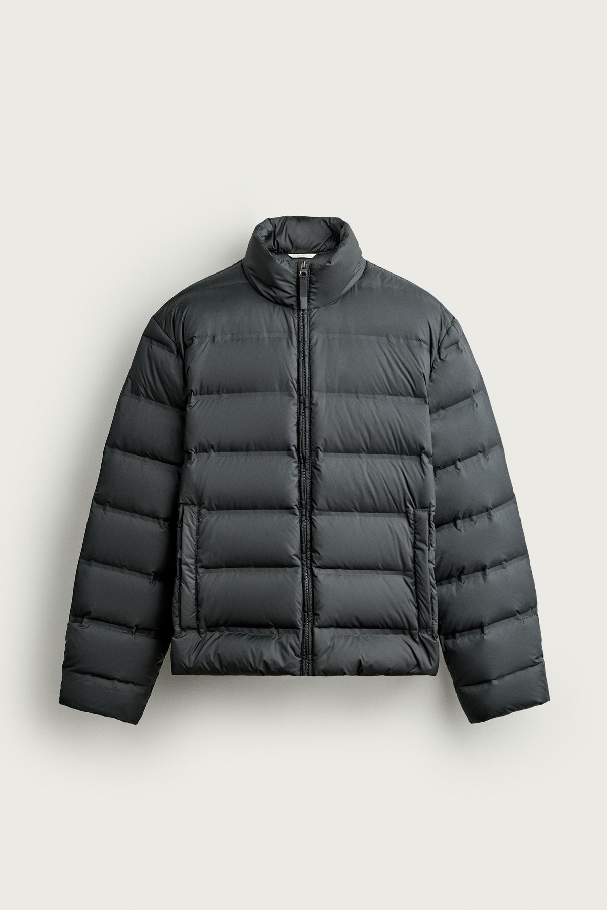 자라 발수성 하이넥 숏 패딩 자켓 4302/200/807 ANTHRACITE GREY
