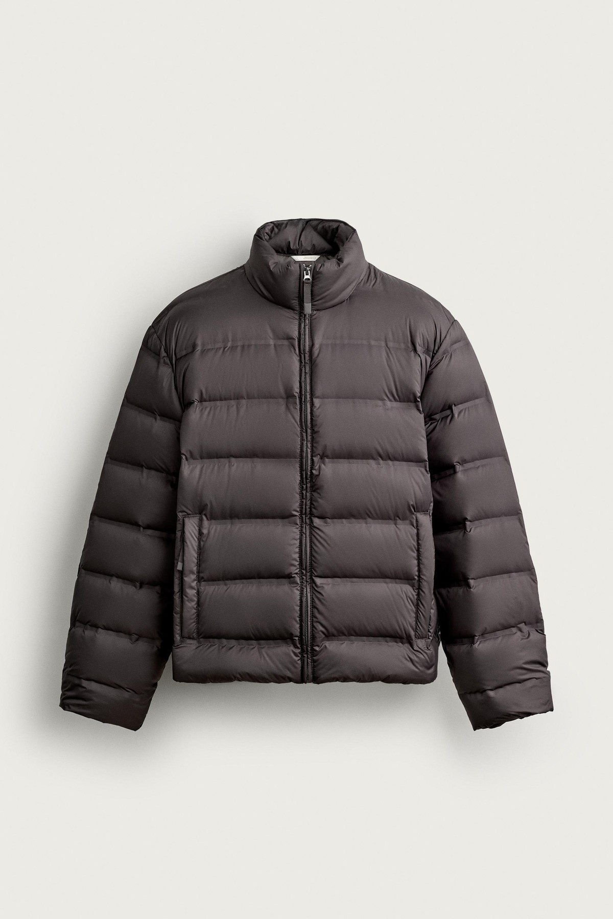 자라 발수성 하이넥 숏 패딩 자켓 4302/200/716 DARK BROWN