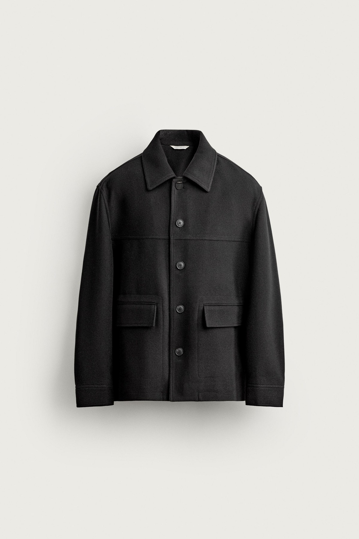 자라 레귤러핏 울 이펙트 7부 코트 3286/501/800 BLACK