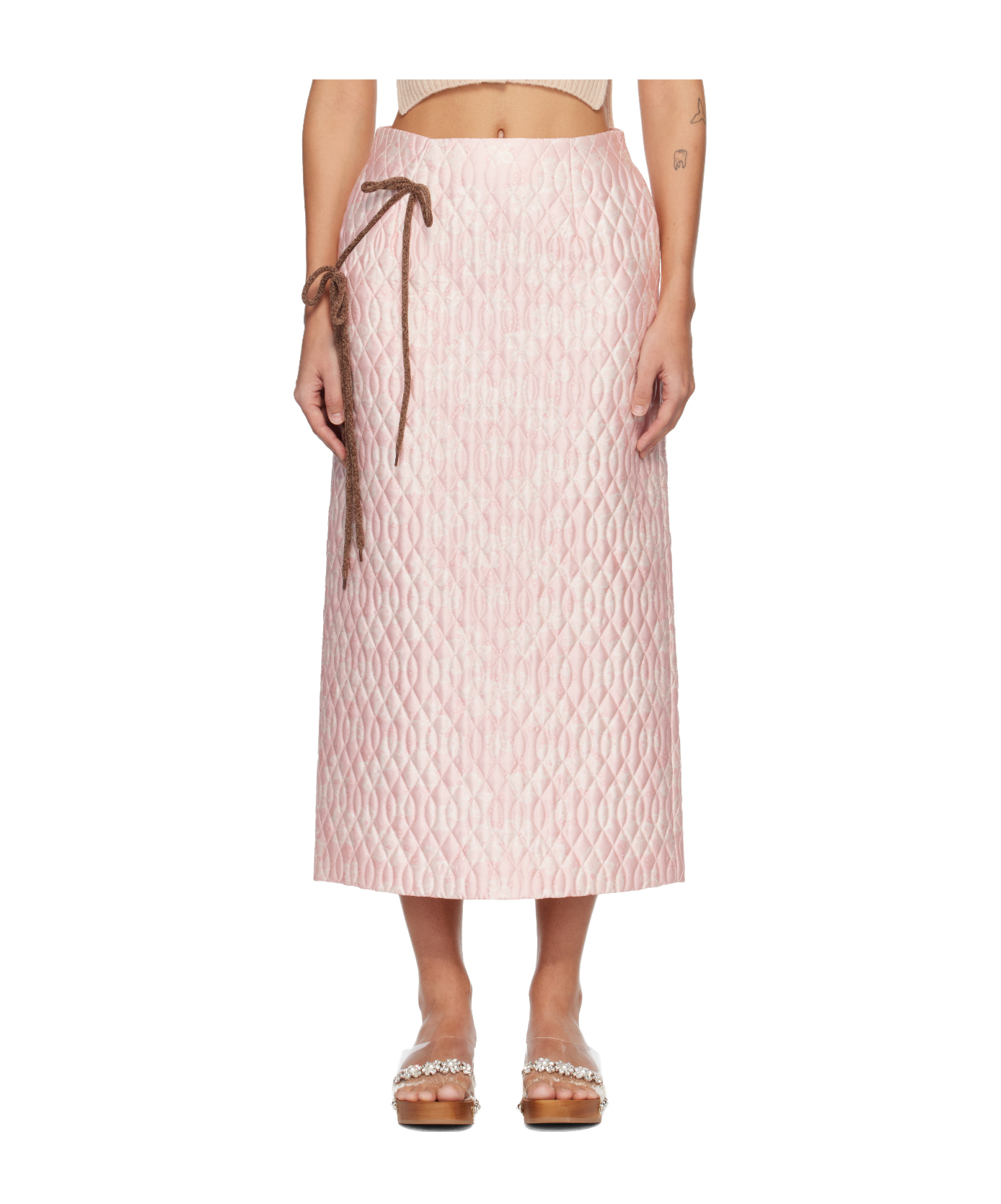 시모네 로차 스커트 여성 핑크 26SS 31941303PINKBROWN