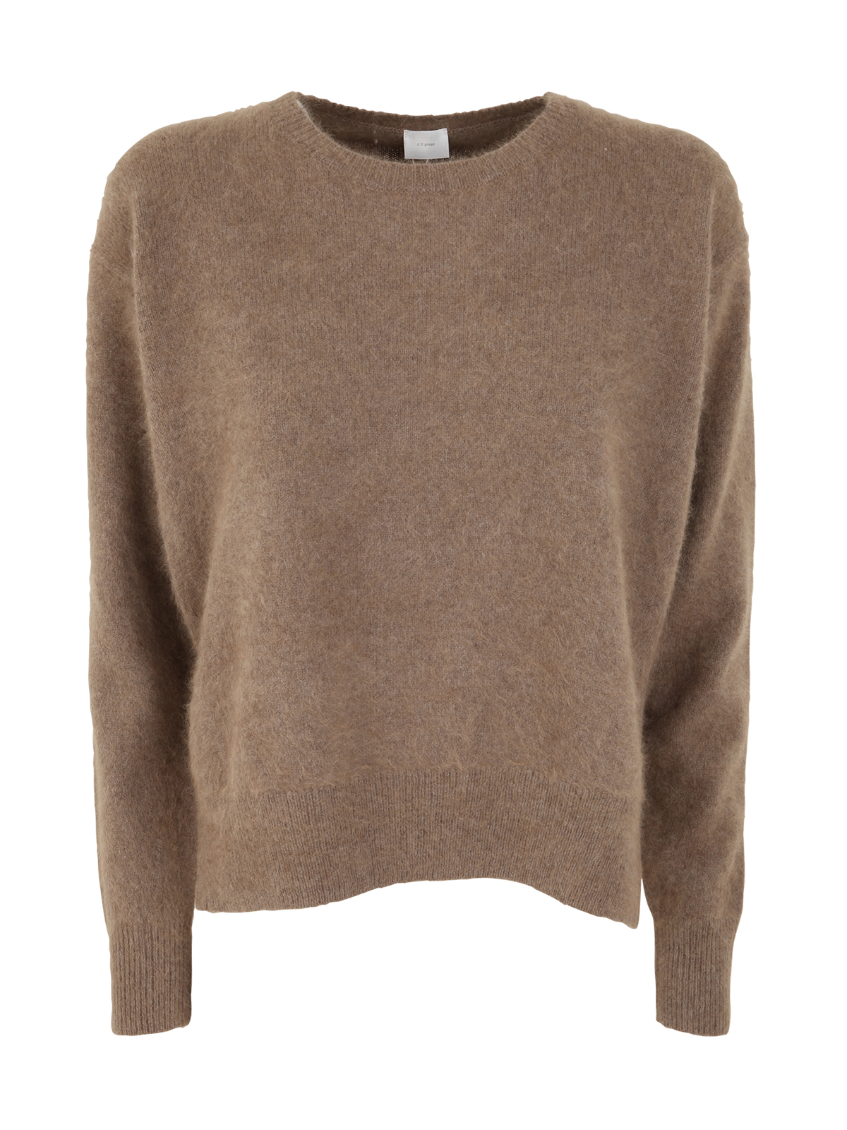 씨티 프아제 NECK SIDE SLITS 크루넥 니트 여성 브라운 22FW 2135522-0